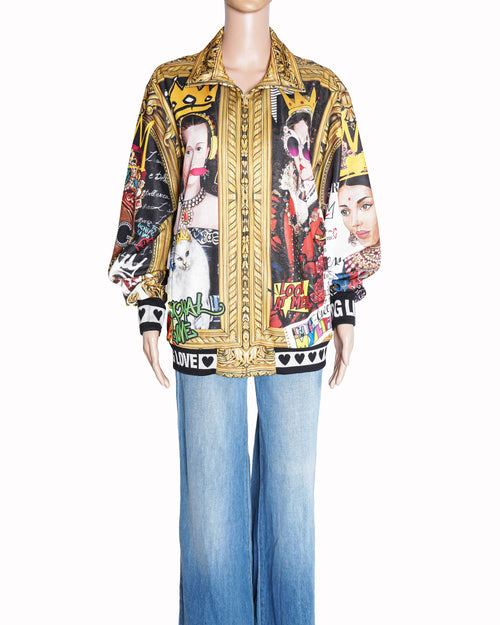 Dolce & Gabbana Printed Zipper Jacket