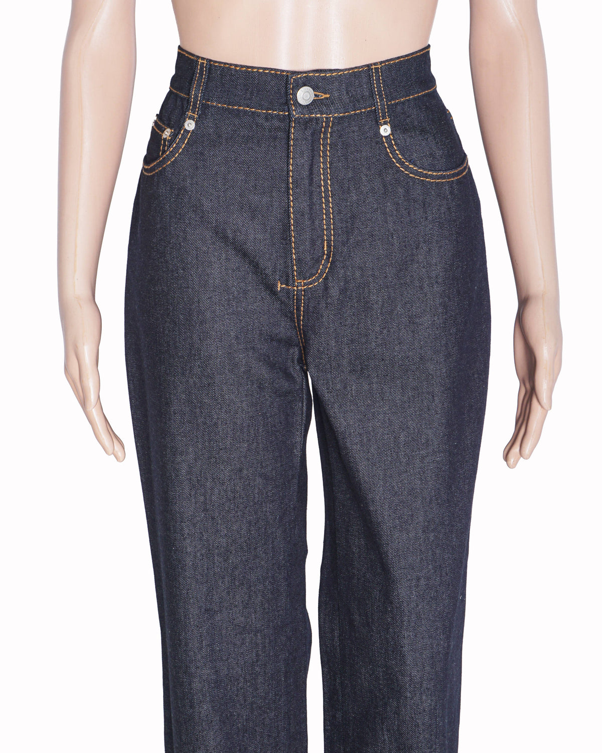 Alexander McQueen Dark Indigo Fold-Up Cuff Jeans