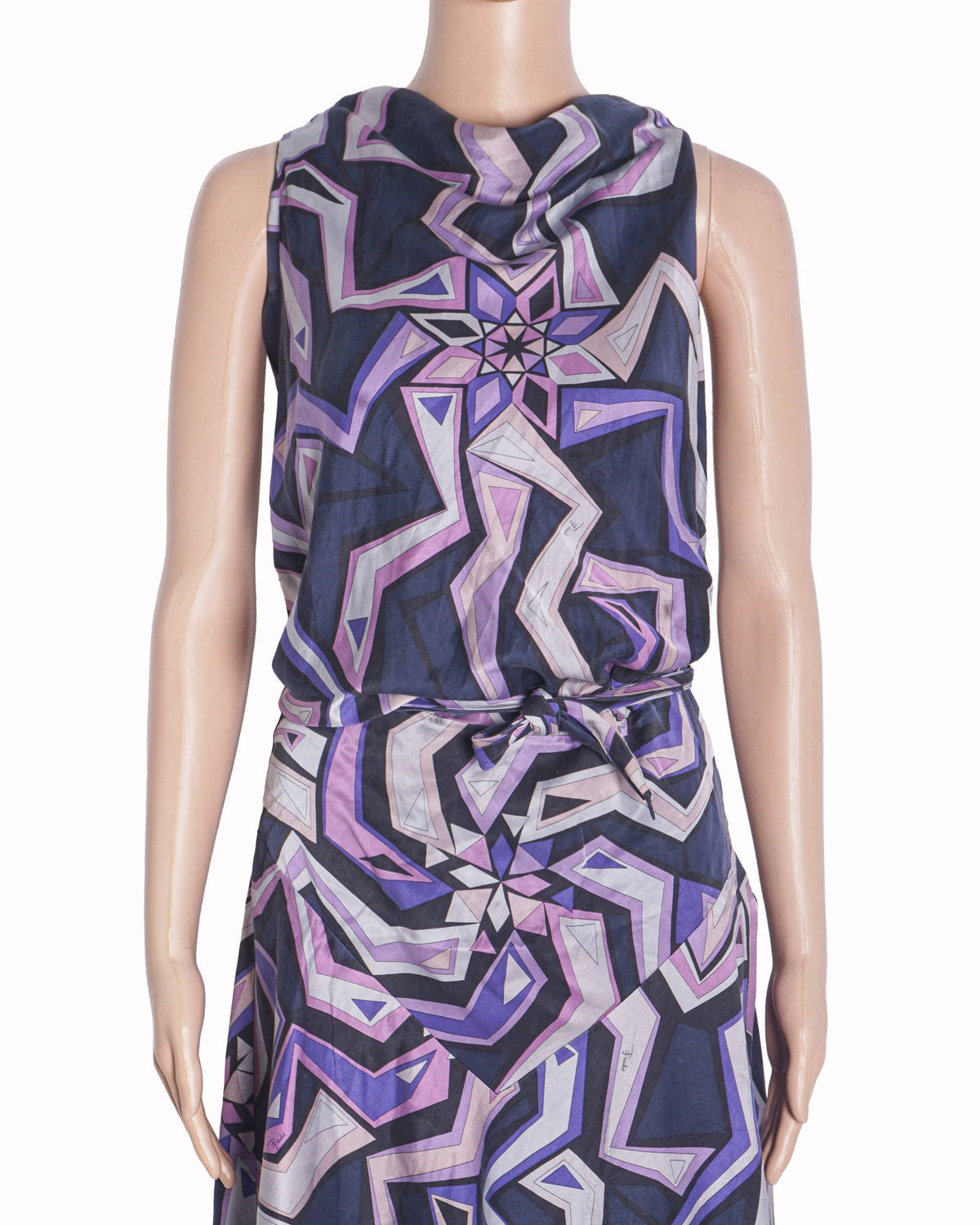 Emilio Pucci Multicolor Printed Open Back Short Dress