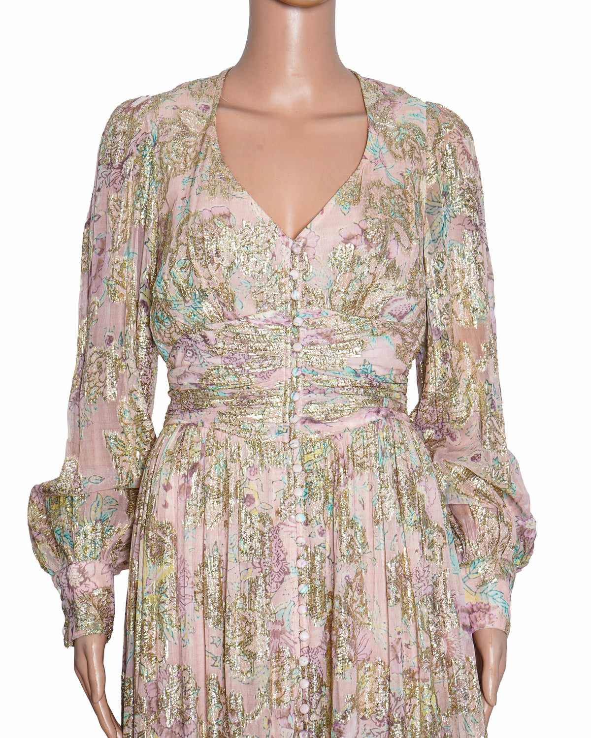 Hemant & Nandita  Nora Maxi Dress in Georgette & Lurex