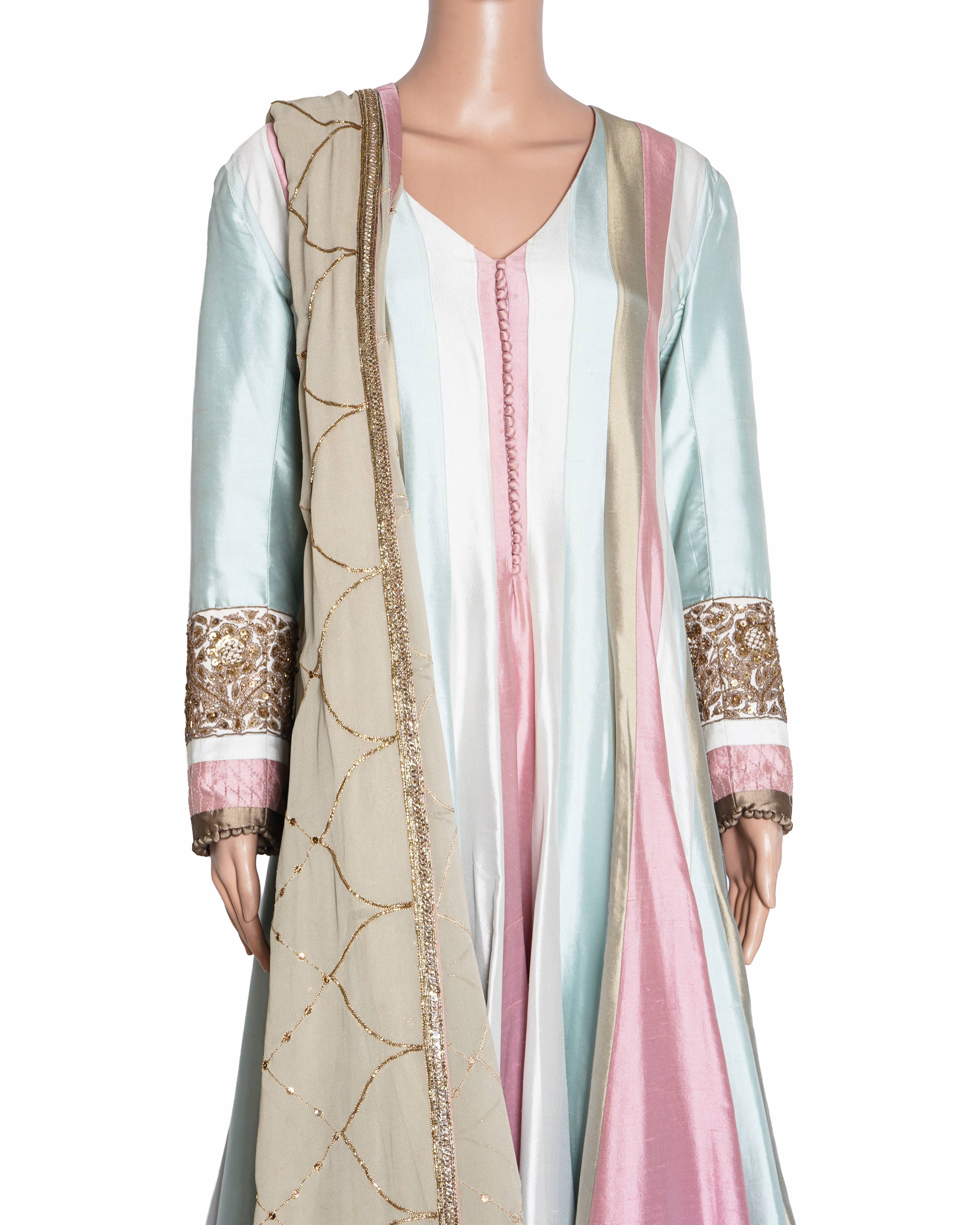 Manish Malhotra Anarkali Pink Churidar Set WIth Dupatta