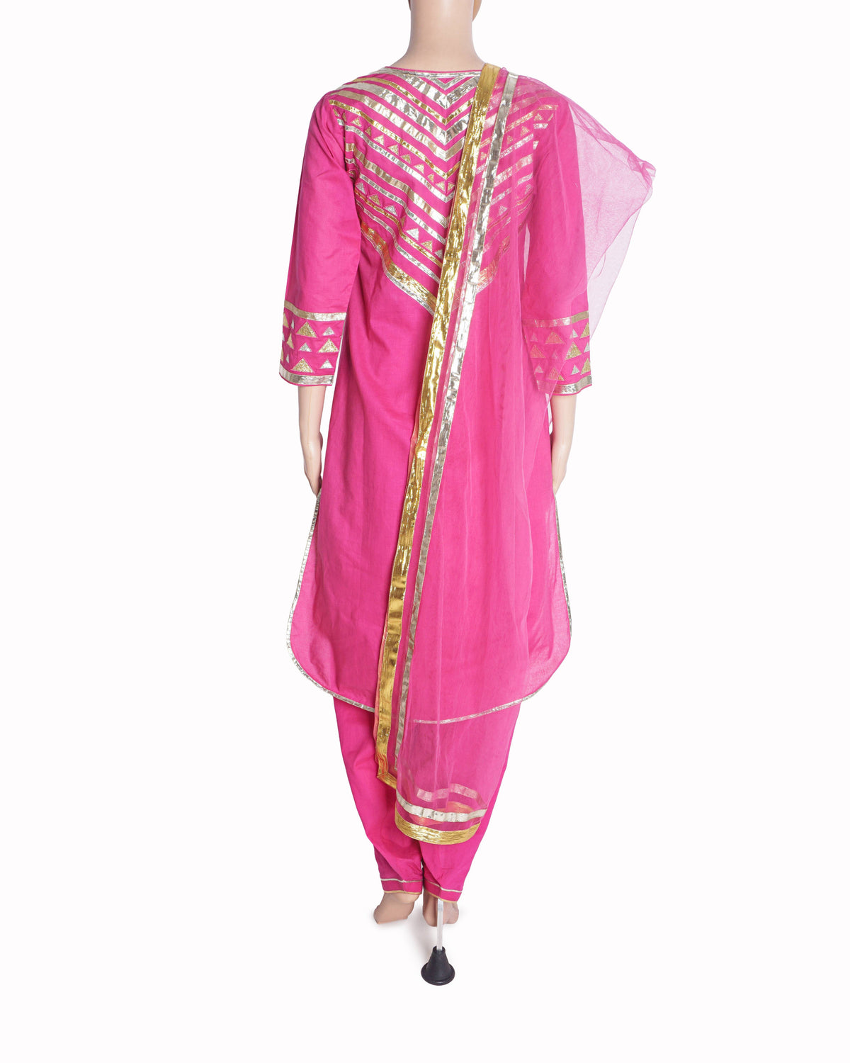 Asal by Abu Jani Sandeep Khosla Pink Gota Patti Salwar Set