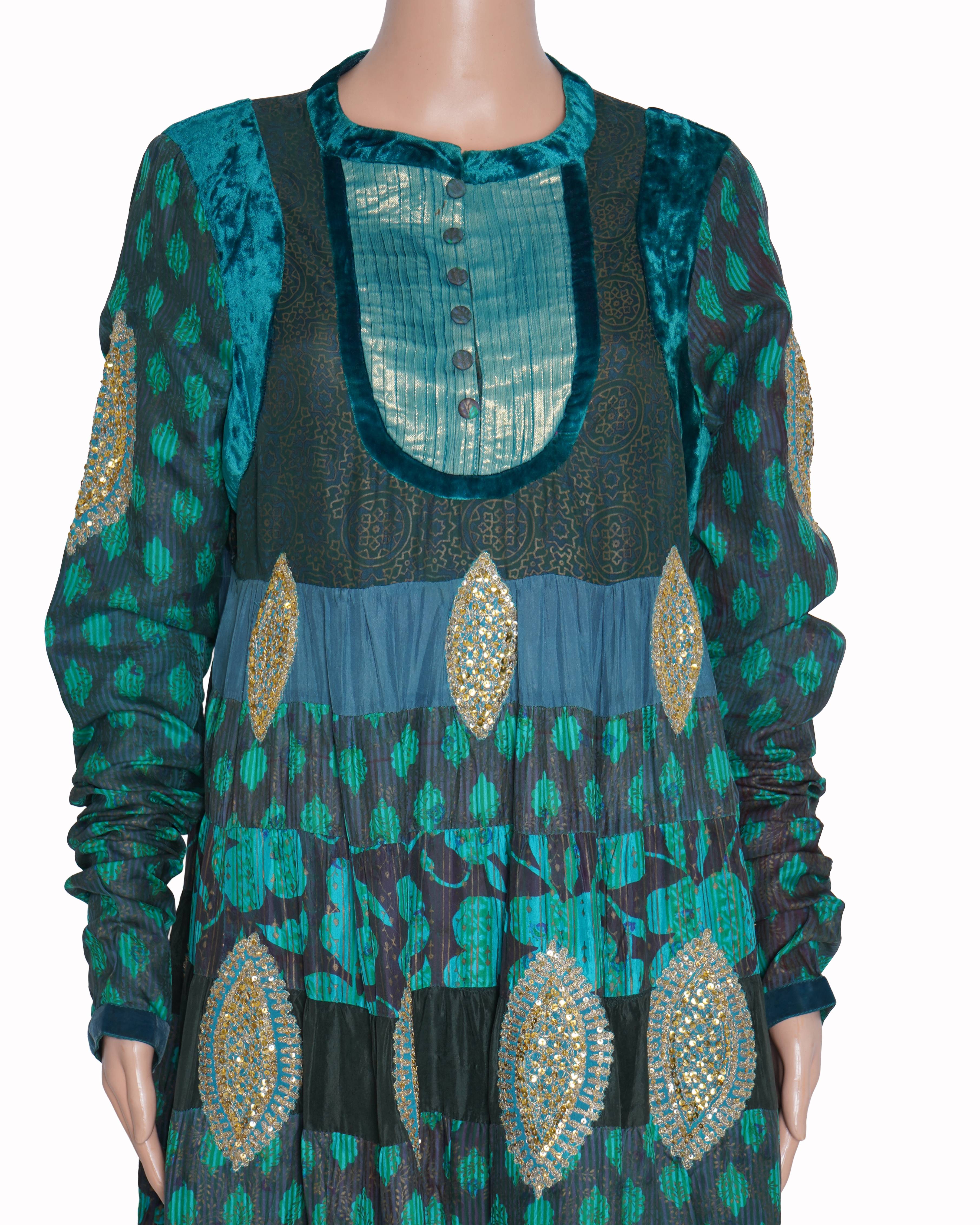 Shyam Narayan Prasad teal anarkali