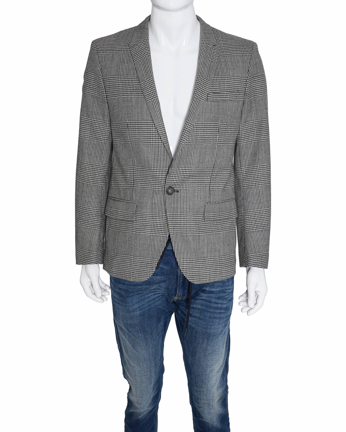 Balmain Black & White Prince of Wales Blazer