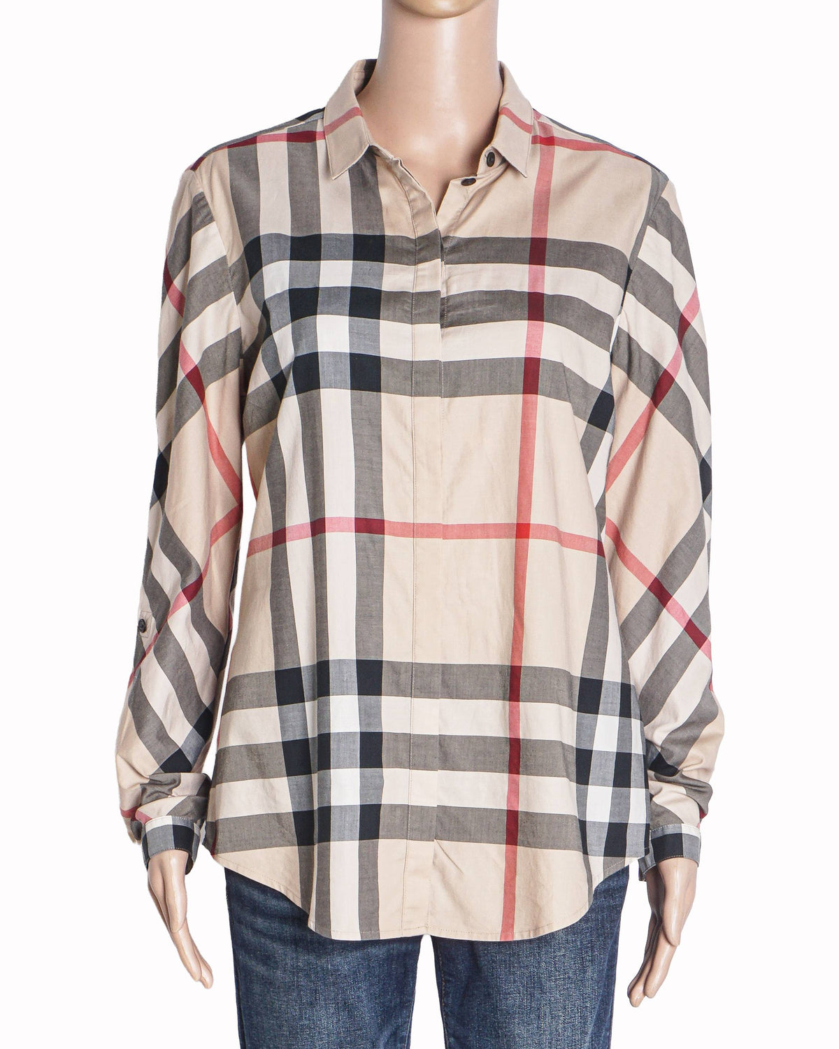 Burberry Nova Check Women's Stretch Cotton Shirt