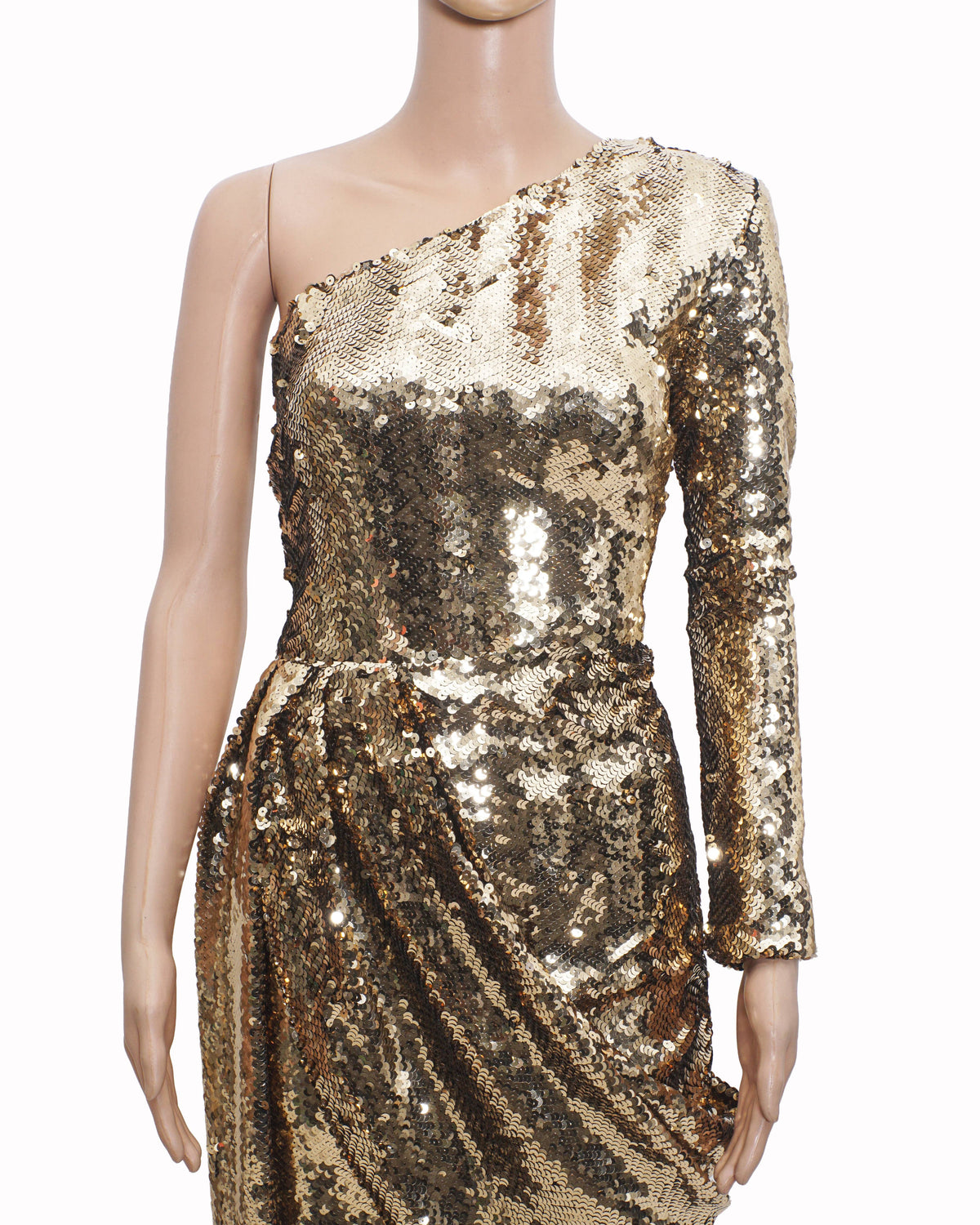 Nadine Merabi Celina Gold Sequin Dress