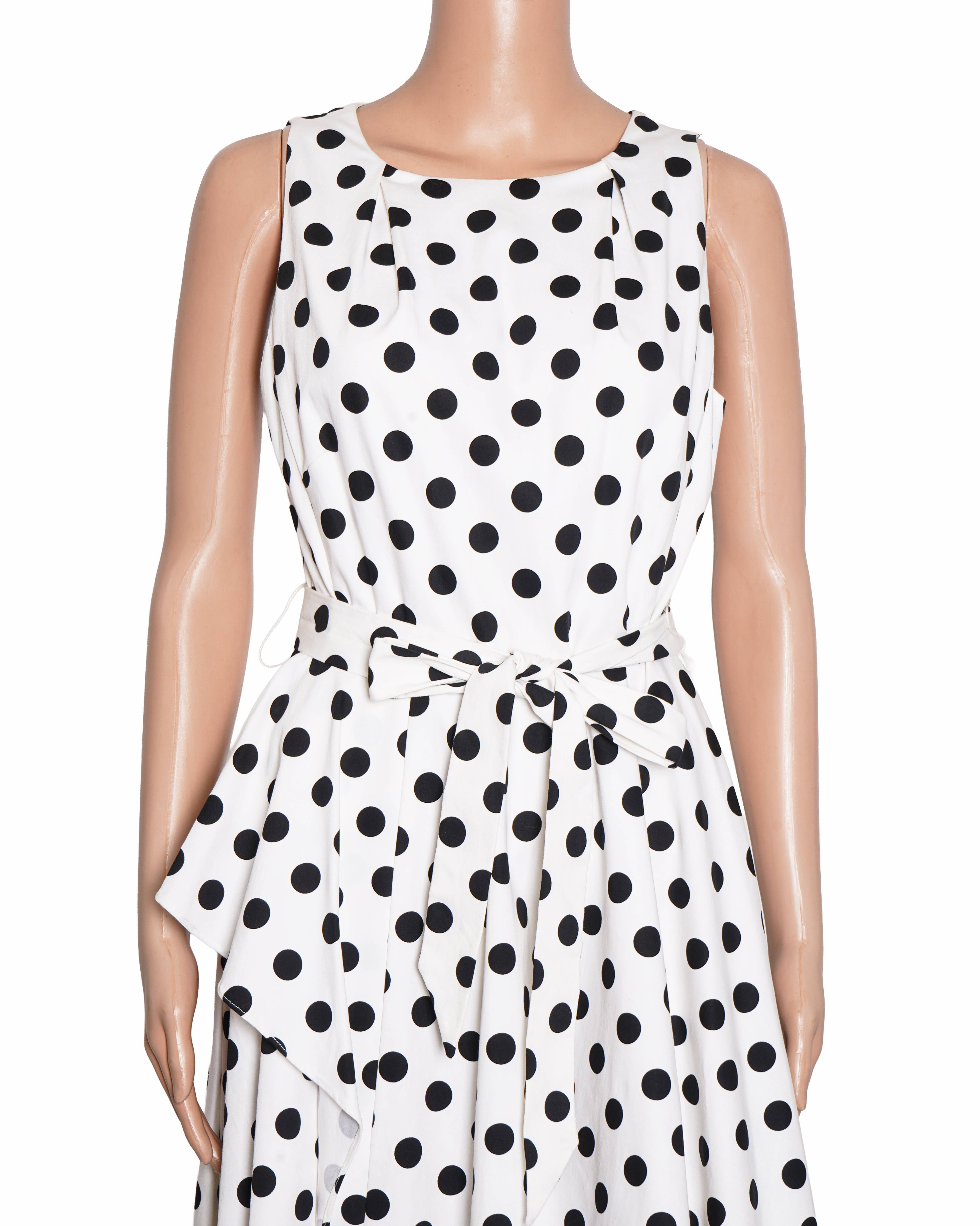 Coast Polka Dress In White & Black