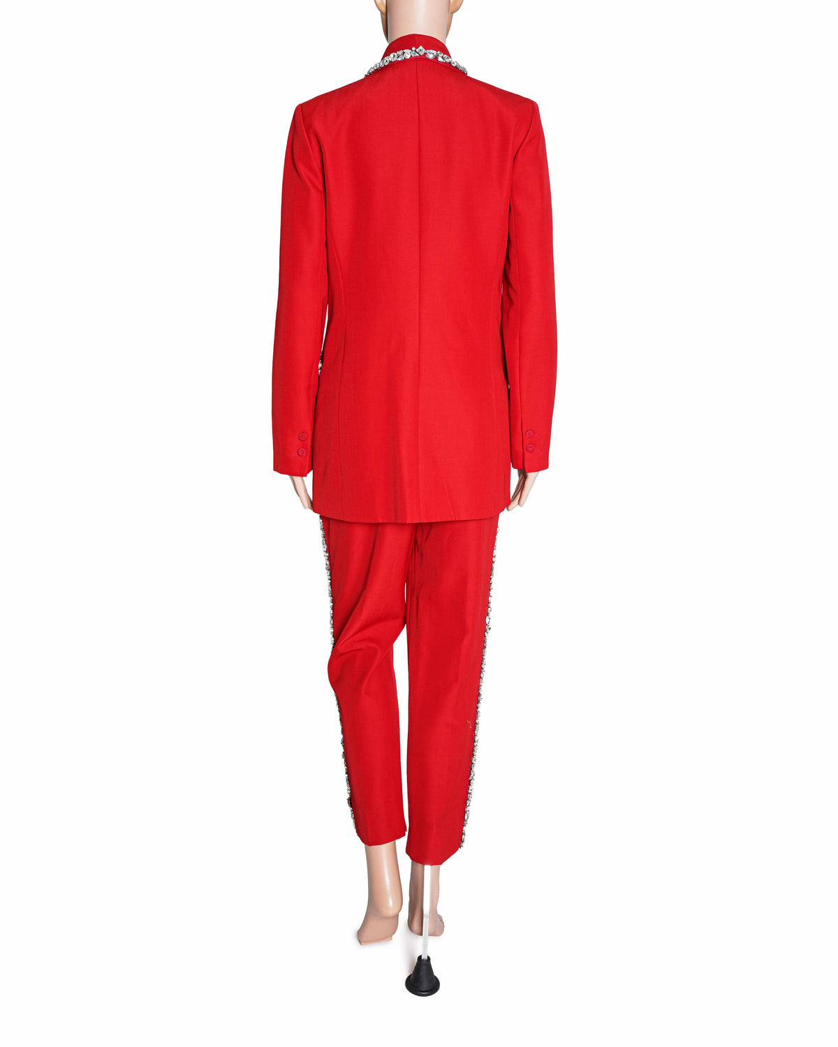 Tara Jarmon Crystal Embellished Suit Set In Red