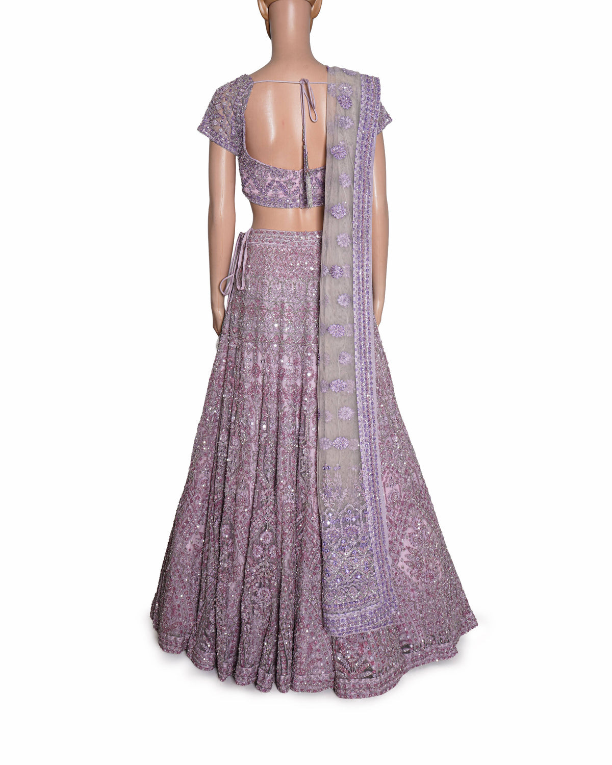 Kalki Fashion Lavender Sequin & Beadwork Lehenga Set
