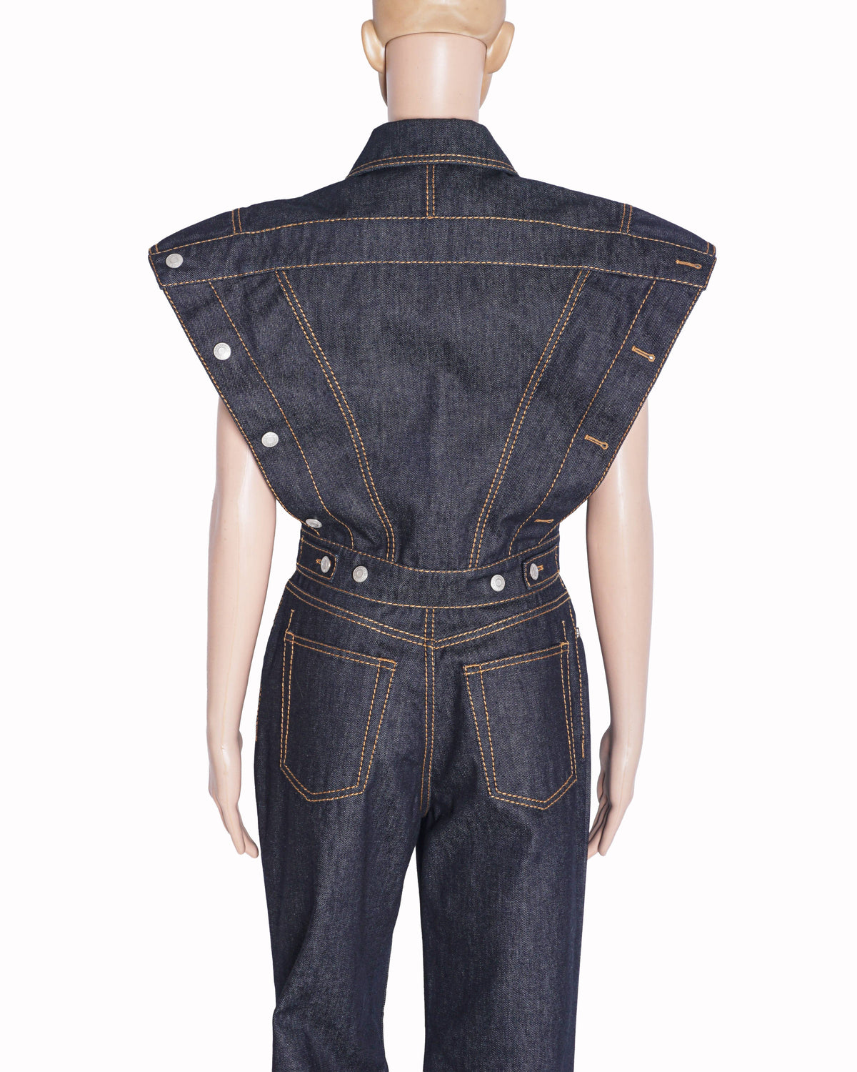 Alexander McQueen Short-Sleeve Denim Jacket
