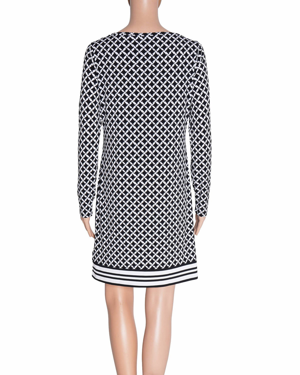 Michael Kors Bermont Border Dress in Black & White