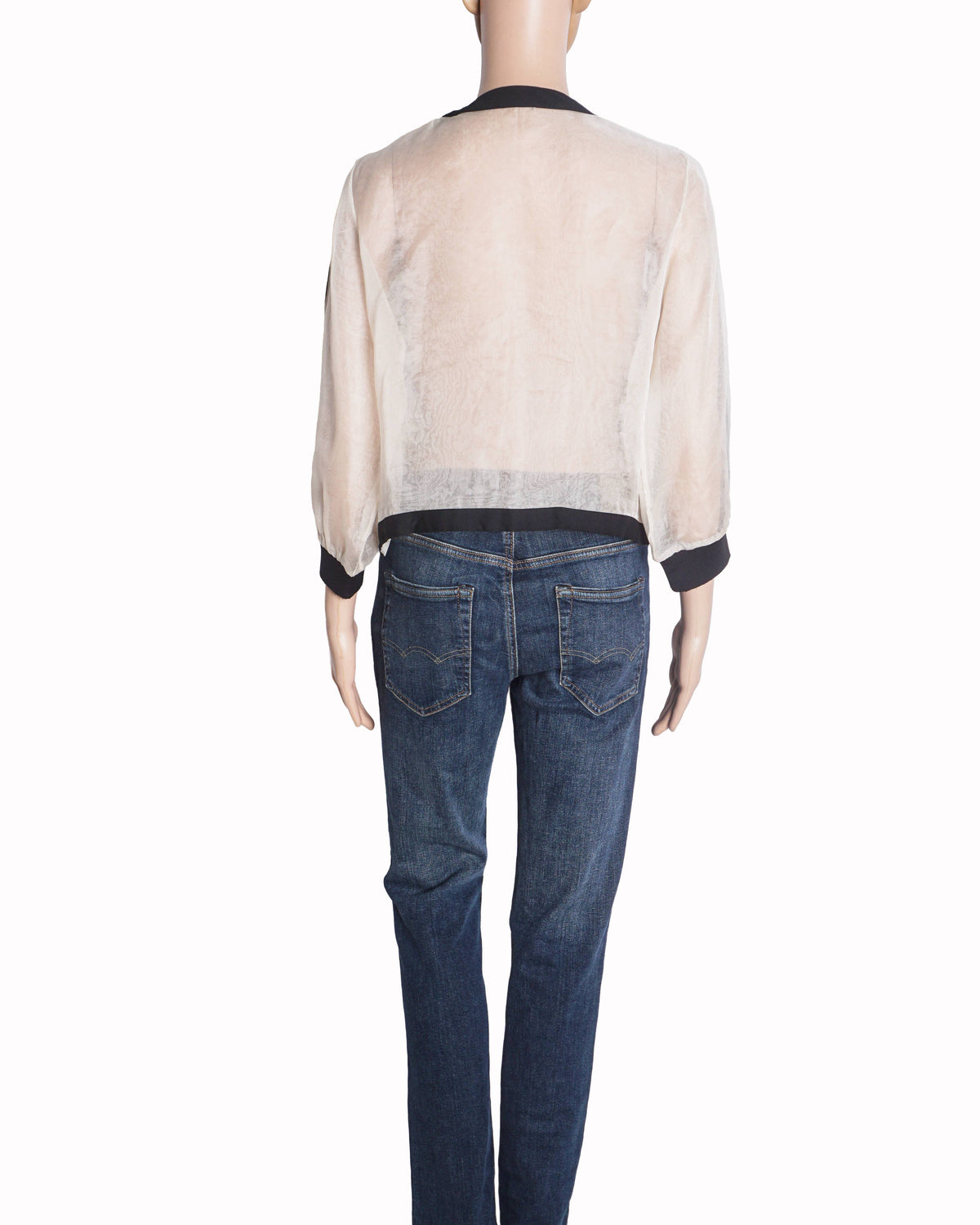 Agrima Floral & Butterfly Embroidered Sheer Jacket