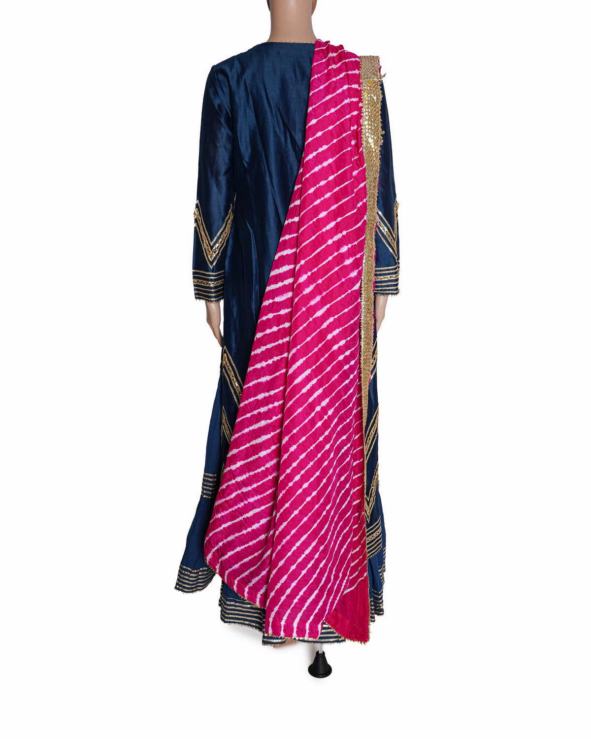 Anita Mody Teal Blue & Hot Pink Gota-Patti Sharara Set