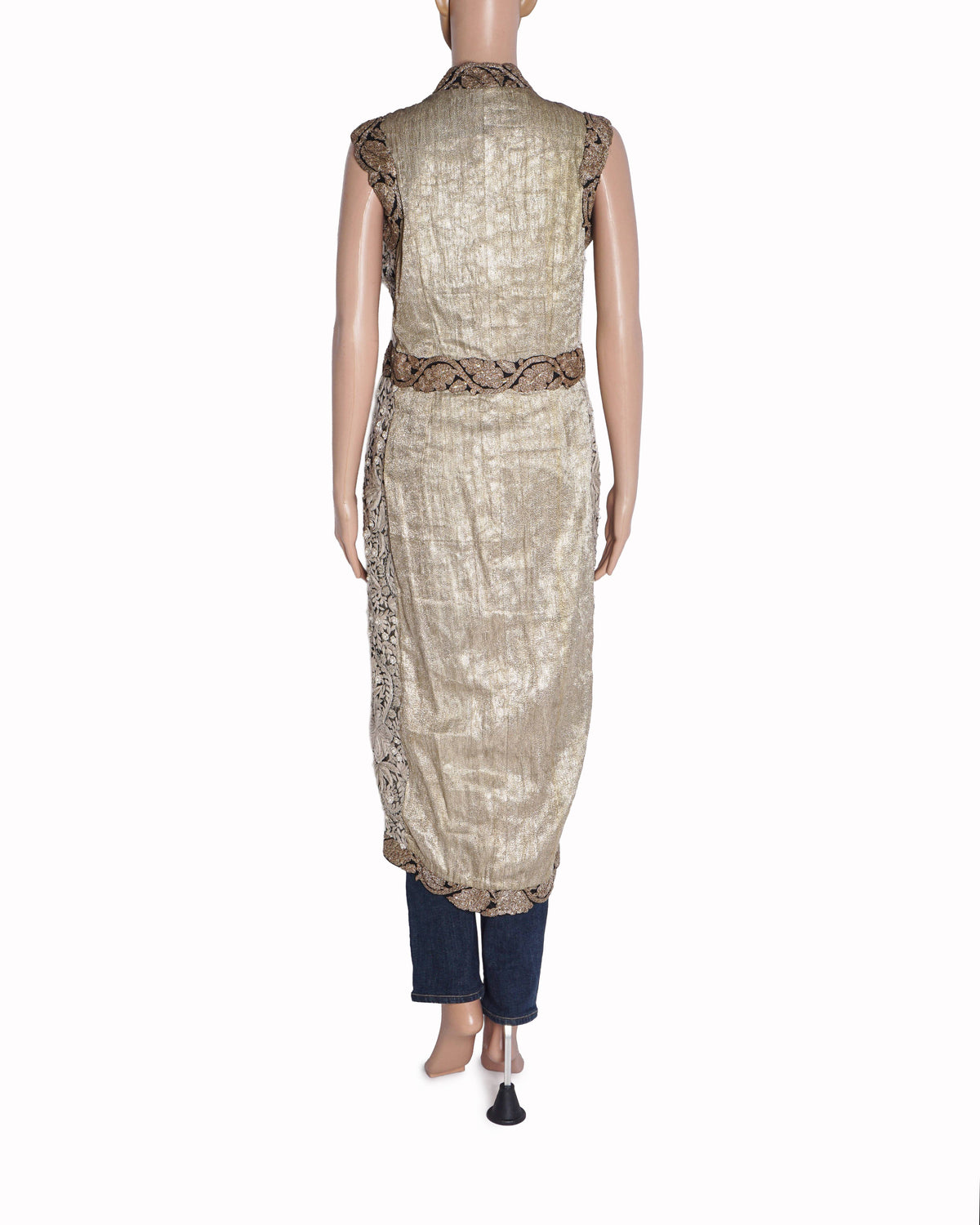 Anamika Khanna Ivory Threadwork Embroidered Long Jacket
