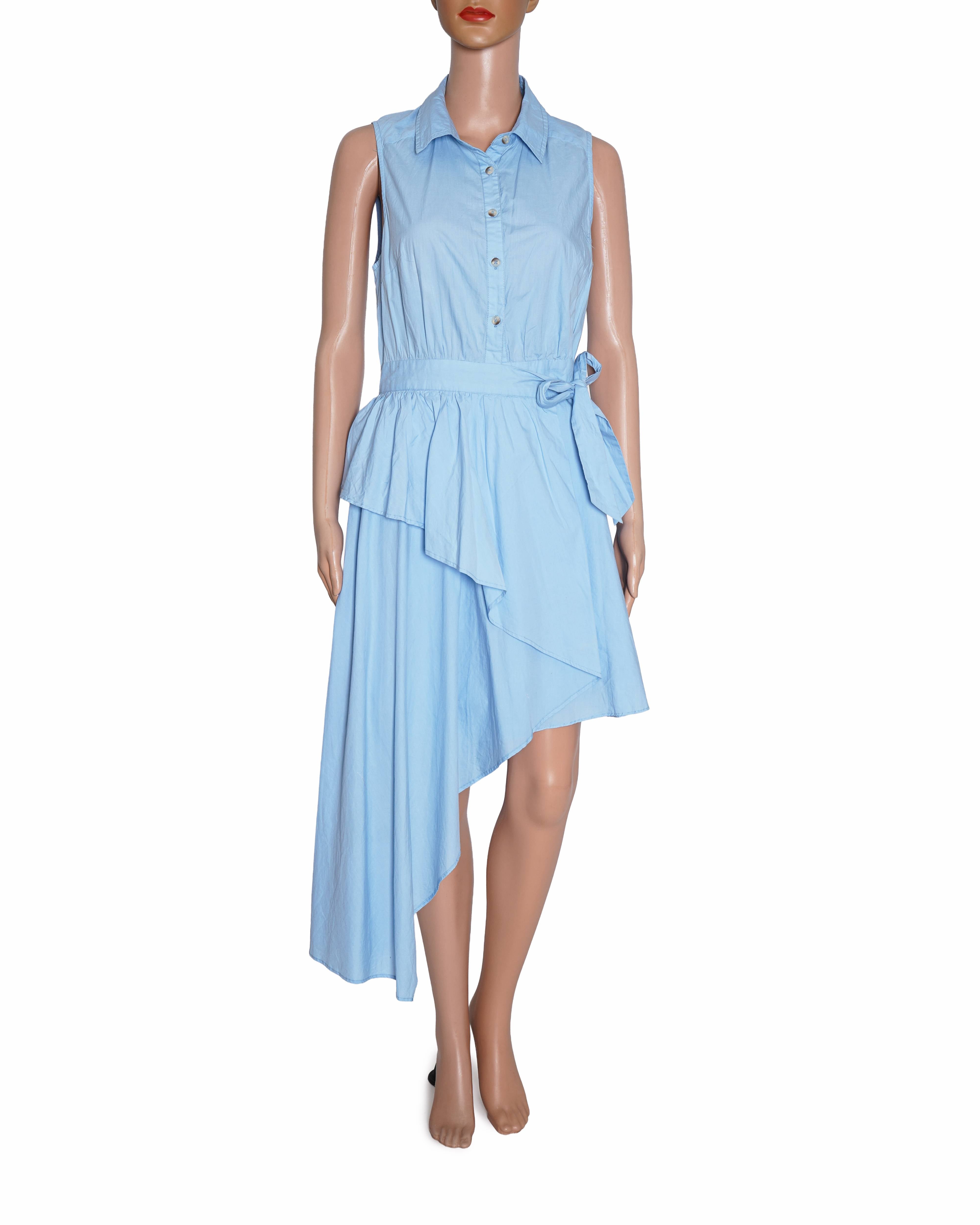 Maeve By Anthropologie Asymmetrical Sleeveless Shirt Dress