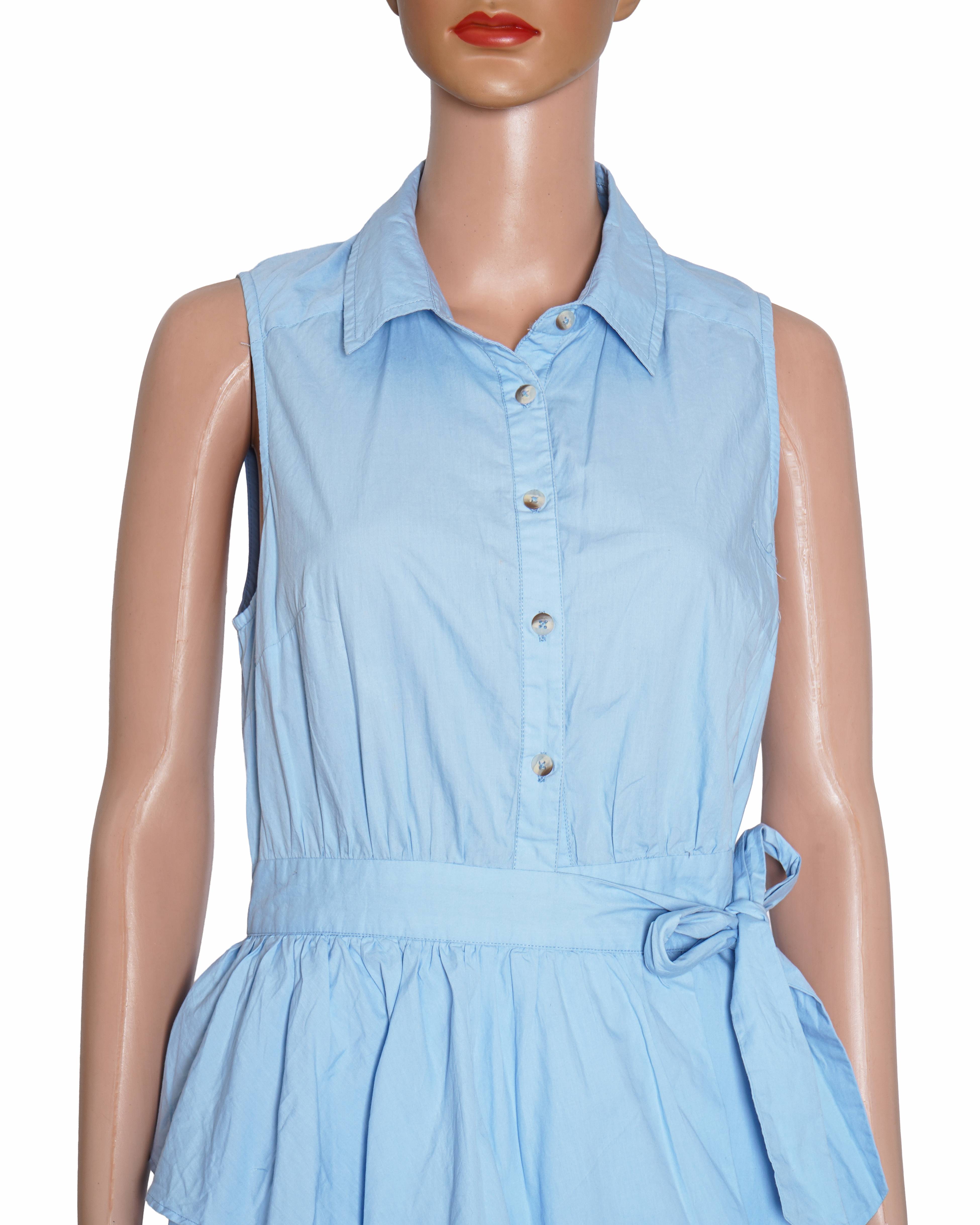 Maeve By Anthropologie Asymmetrical Sleeveless Shirt Dress