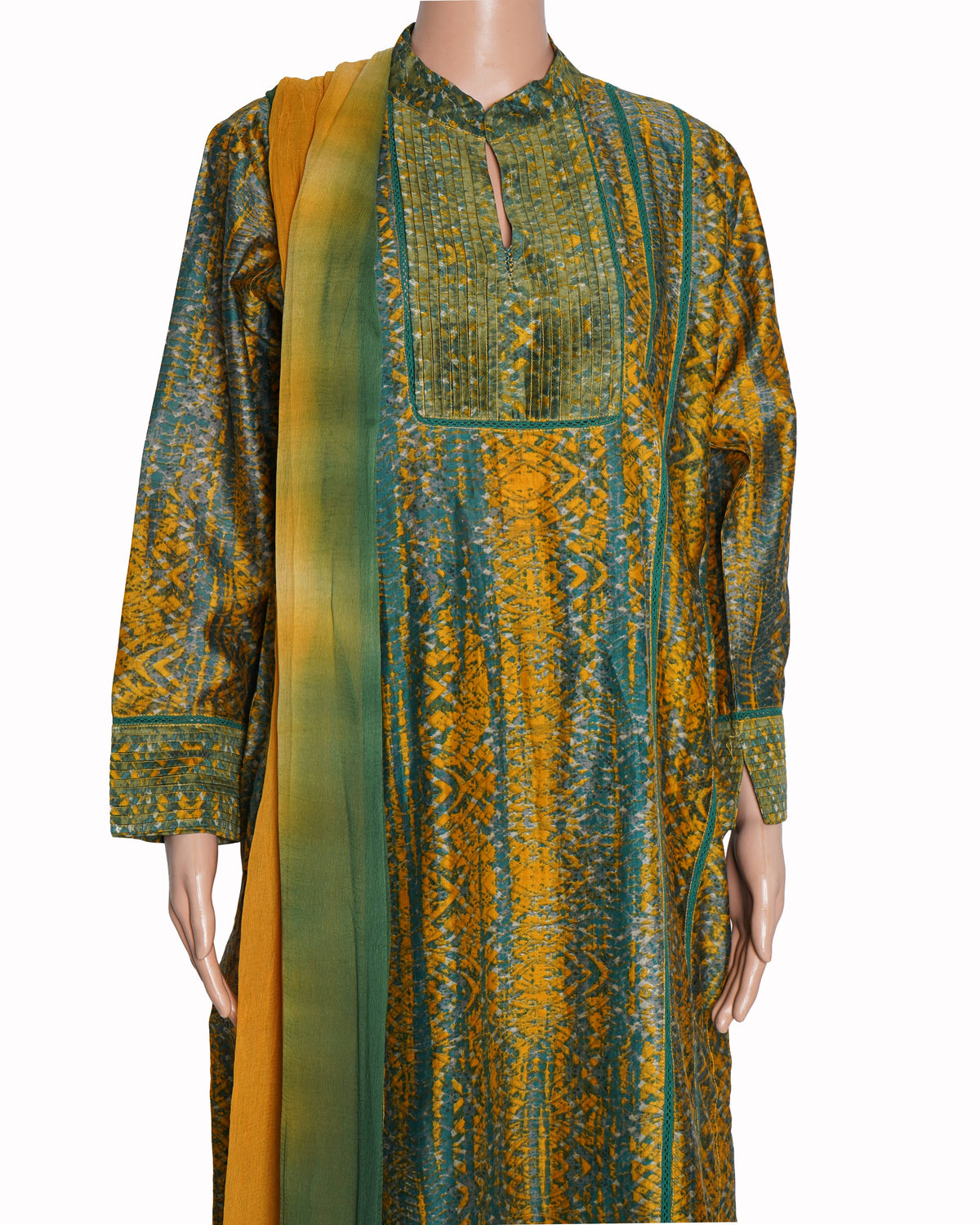 New Ritu Kumar Yellow & Green Printed Sharara Set Of 3