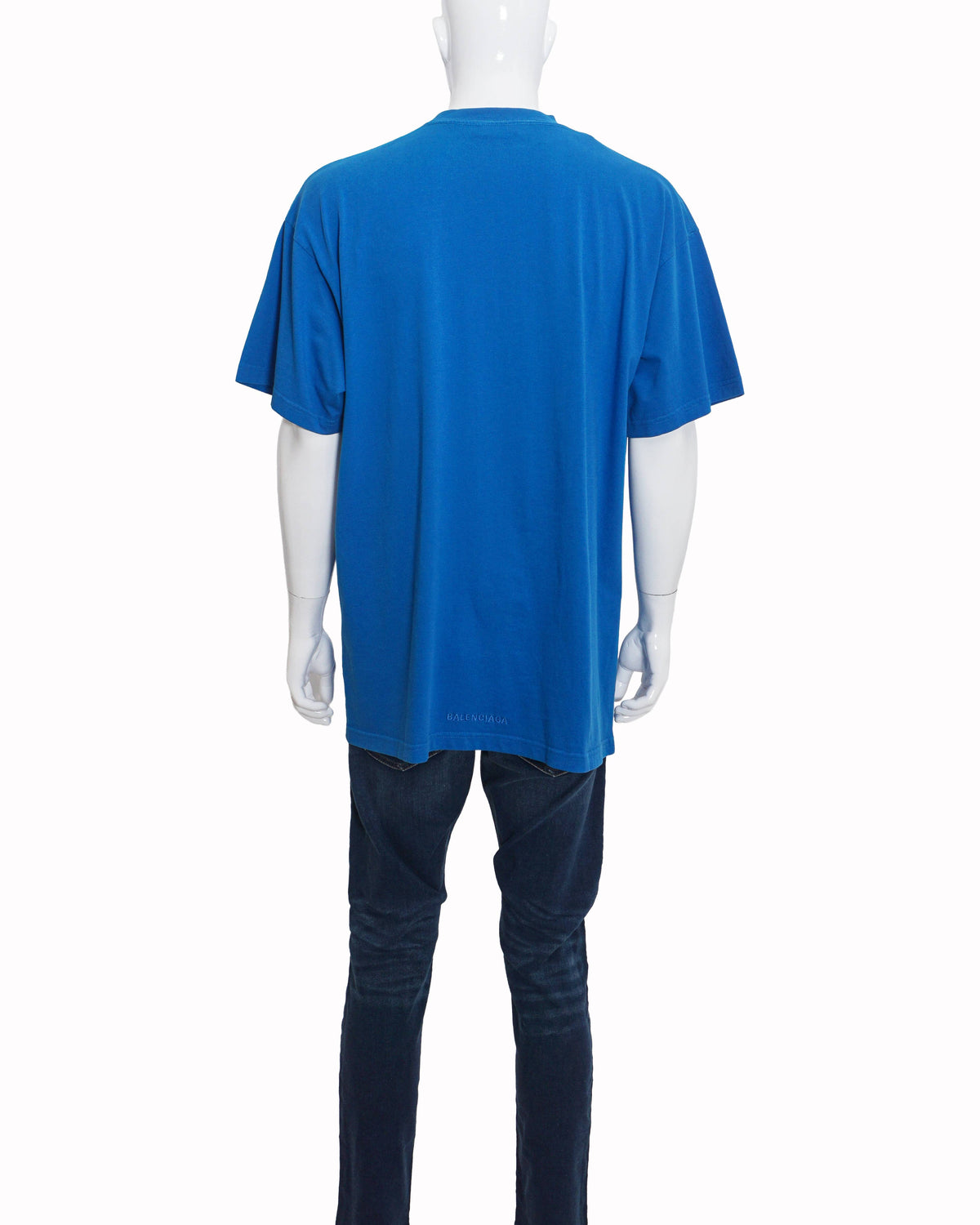 Balenciaga x The Simpsons Blue Oversized Unisex Graphic T-Shirt