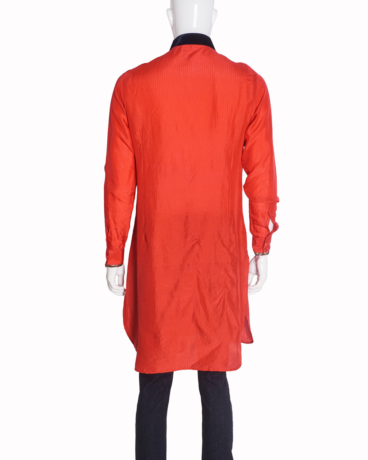 Rohit Gandhi & Rahul Khanna Red Crest Embroidered Kurta