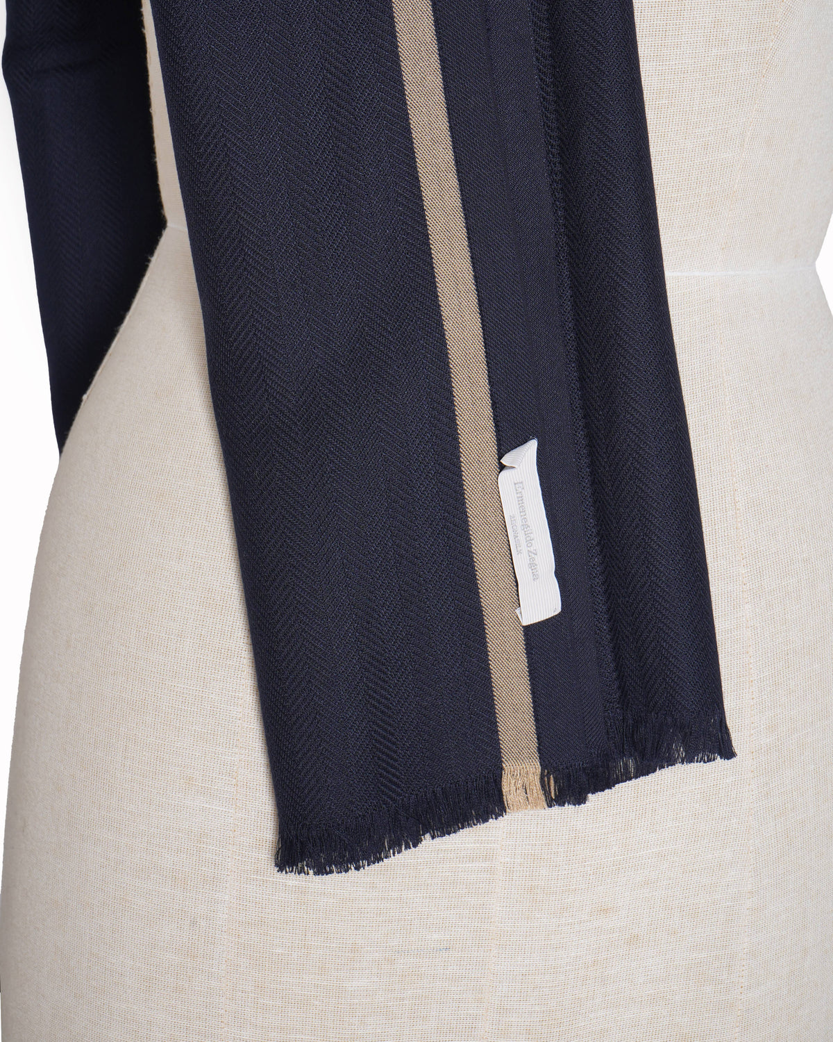 Ermenegildo Zegna Blue silk scarf