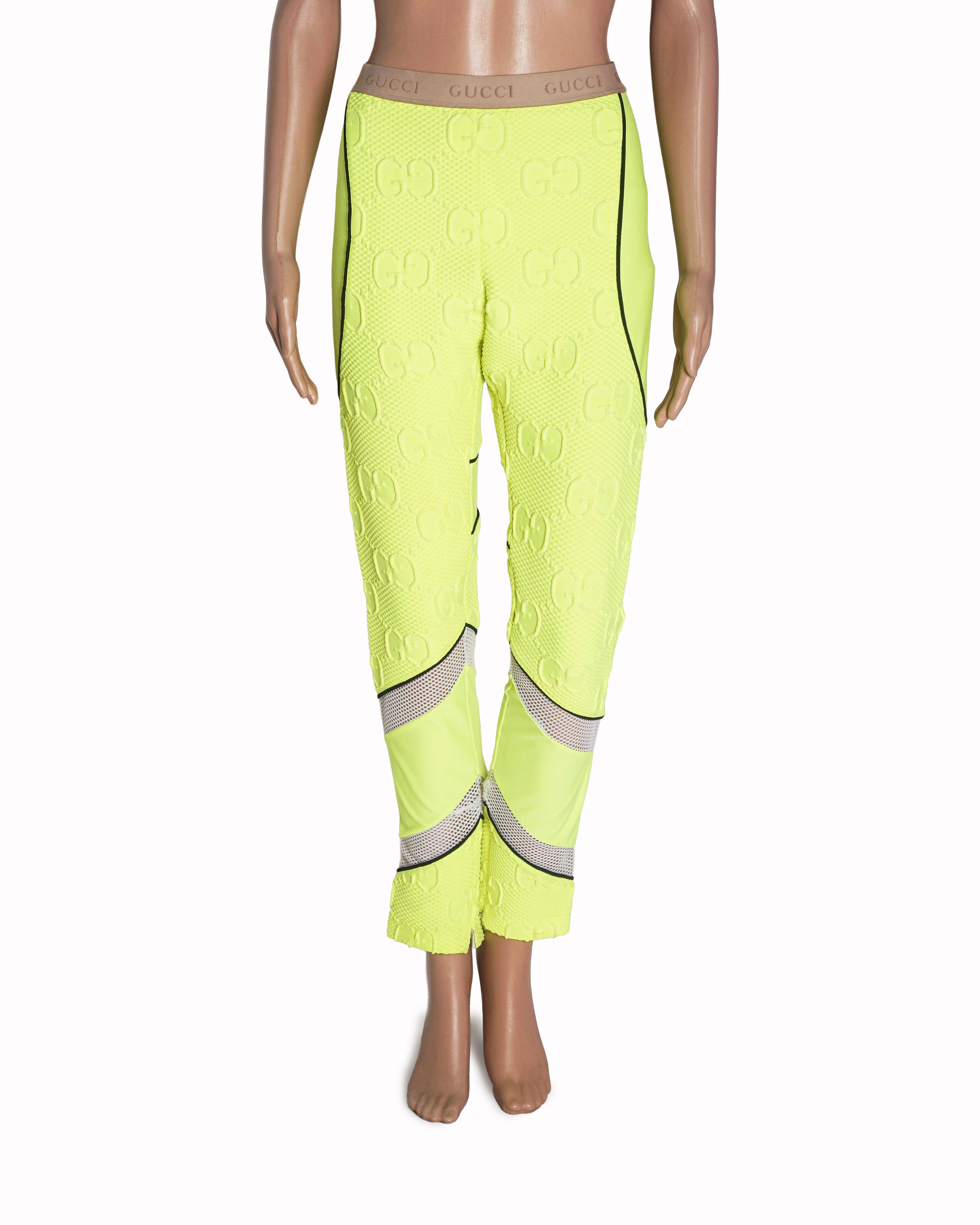 Gucci GG Stretch Jersey Leggings Fluorescent Yellow