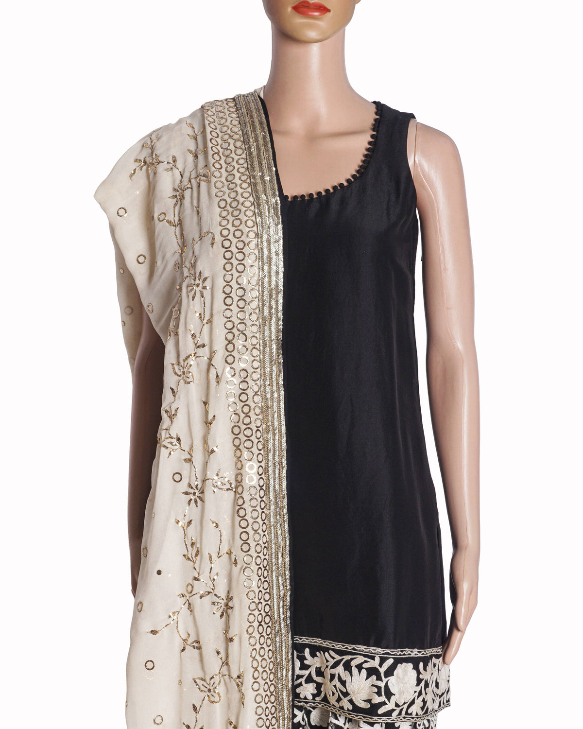 Manish Malhotra Black Embroidered Punjabi Patiala Set