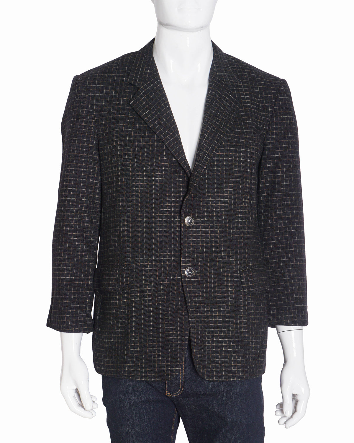 Yves Saint Laurent Vintage Plaid Wool Men's Blazer