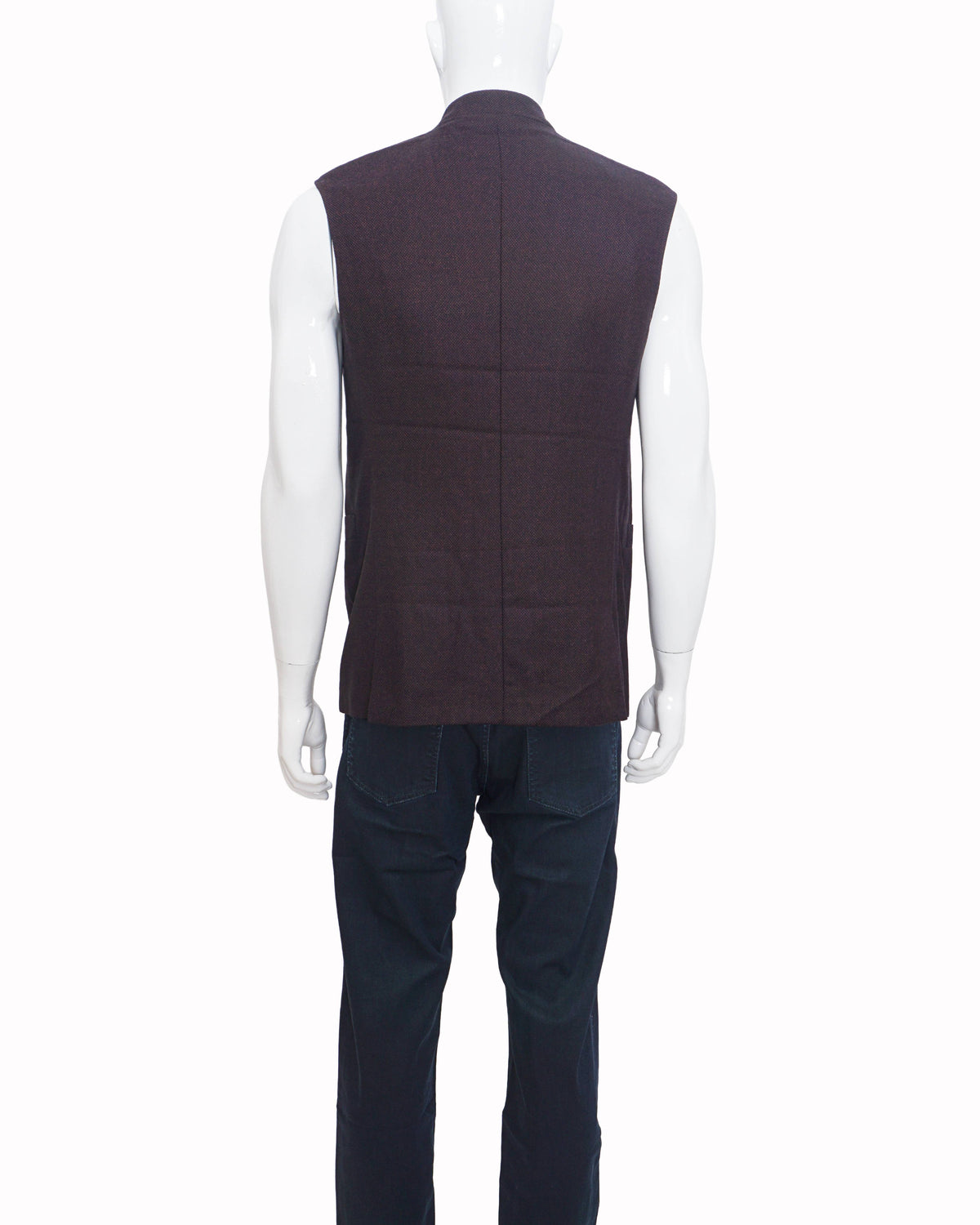 Corneliani Men's Dark Plum Micro-Weave Summer Bundi Jacket