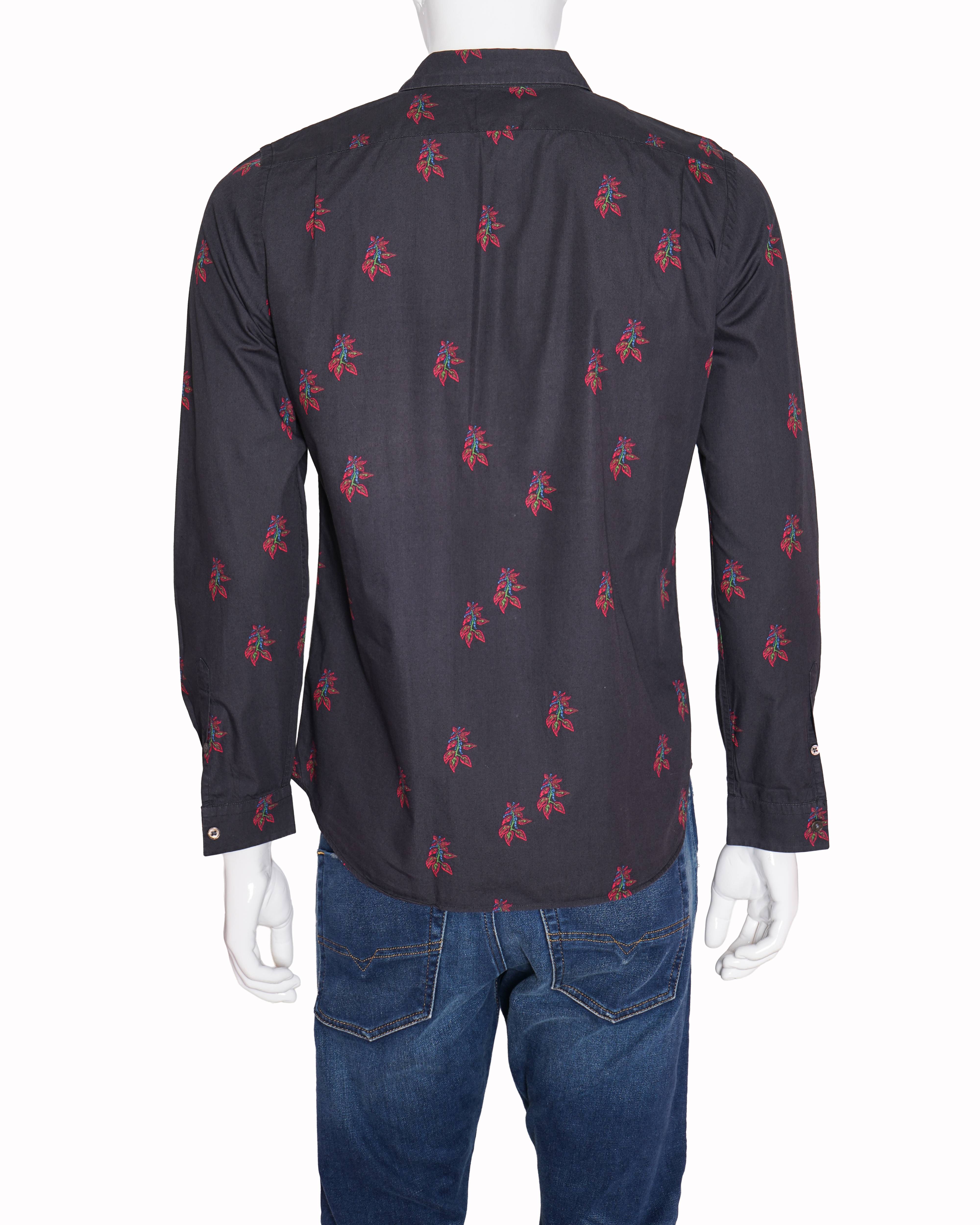 Paul Smith black red lobster motif shirt