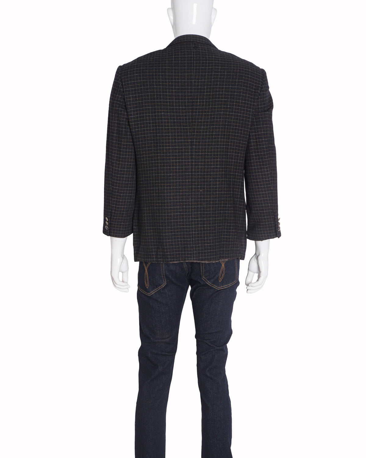 Yves Saint Laurent Vintage Plaid Wool Men's Blazer
