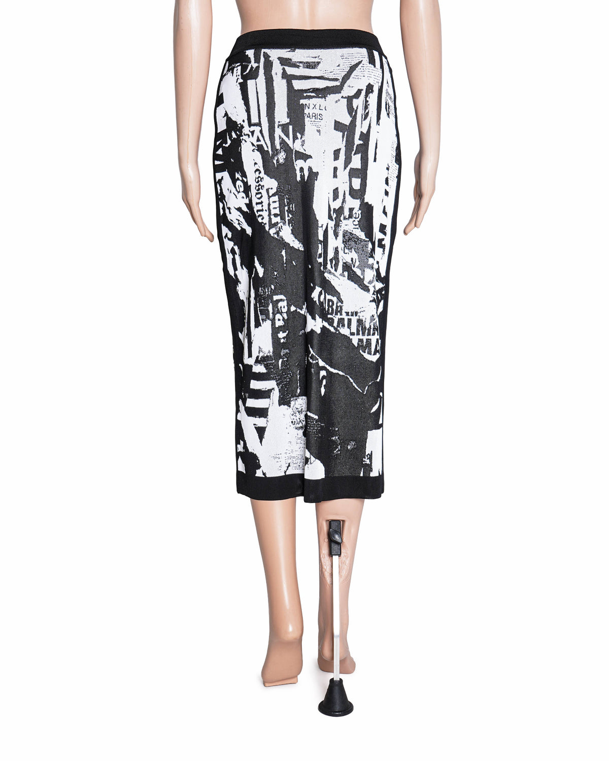 Balmain Graffiti Pencil Skirt