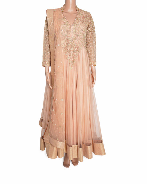 New Ritu Kumar anarkali set in peach-pink