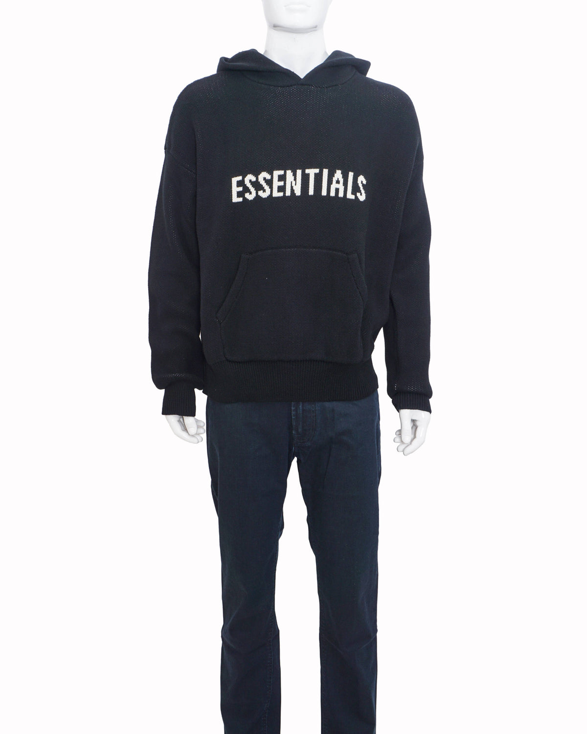 Essentials Fear of God Knit Pullover Hoodie Black