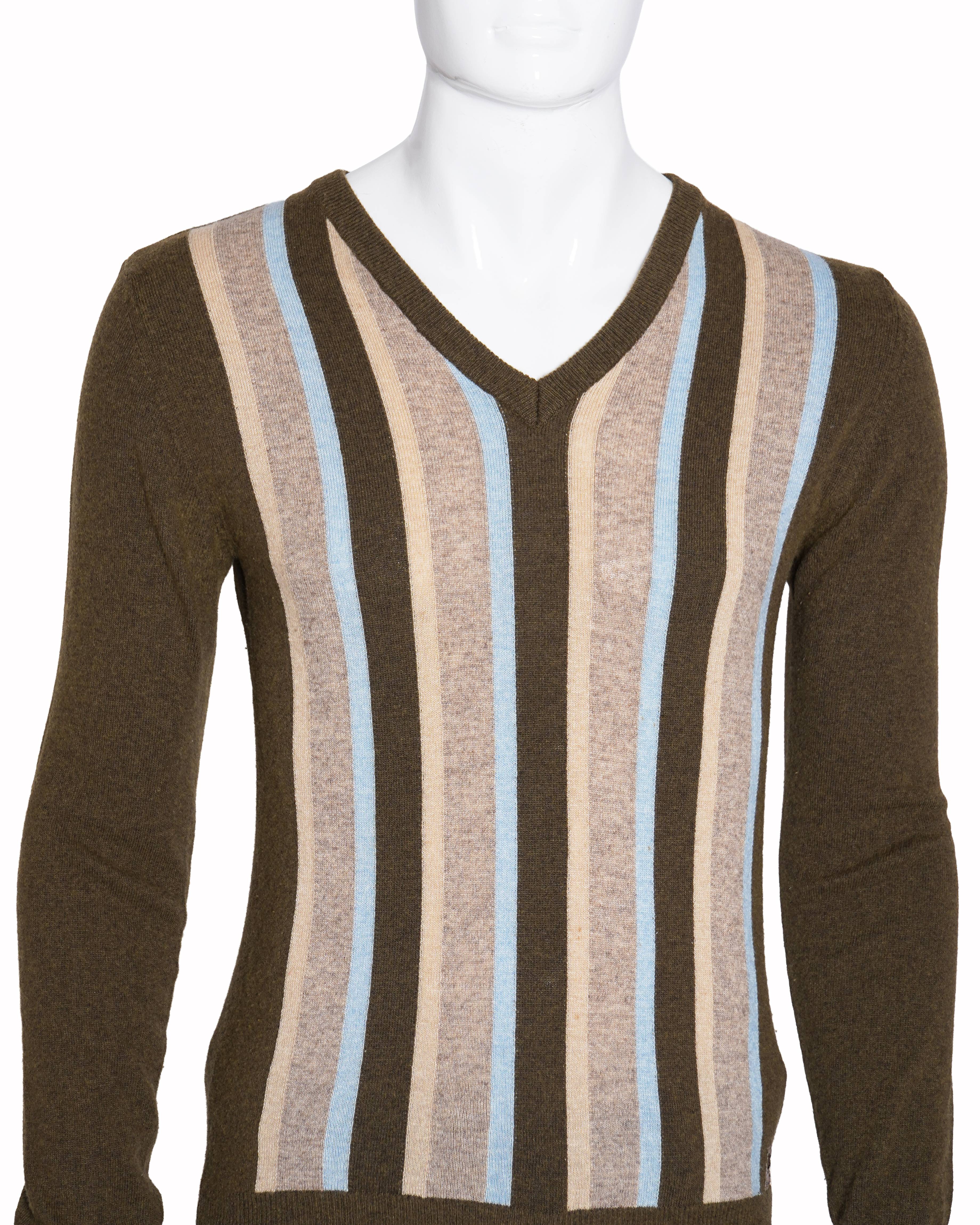 Dolce & Gabbana vintage green striped pullover