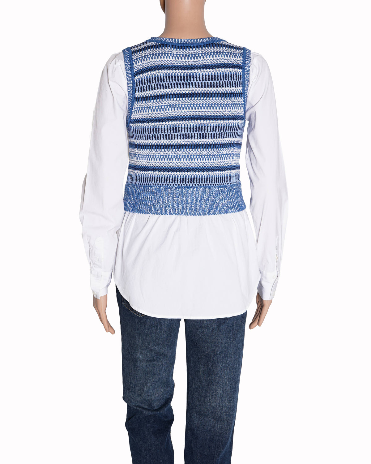 Veronica Beard Esphera Mixed-Media Tank Knit Vest