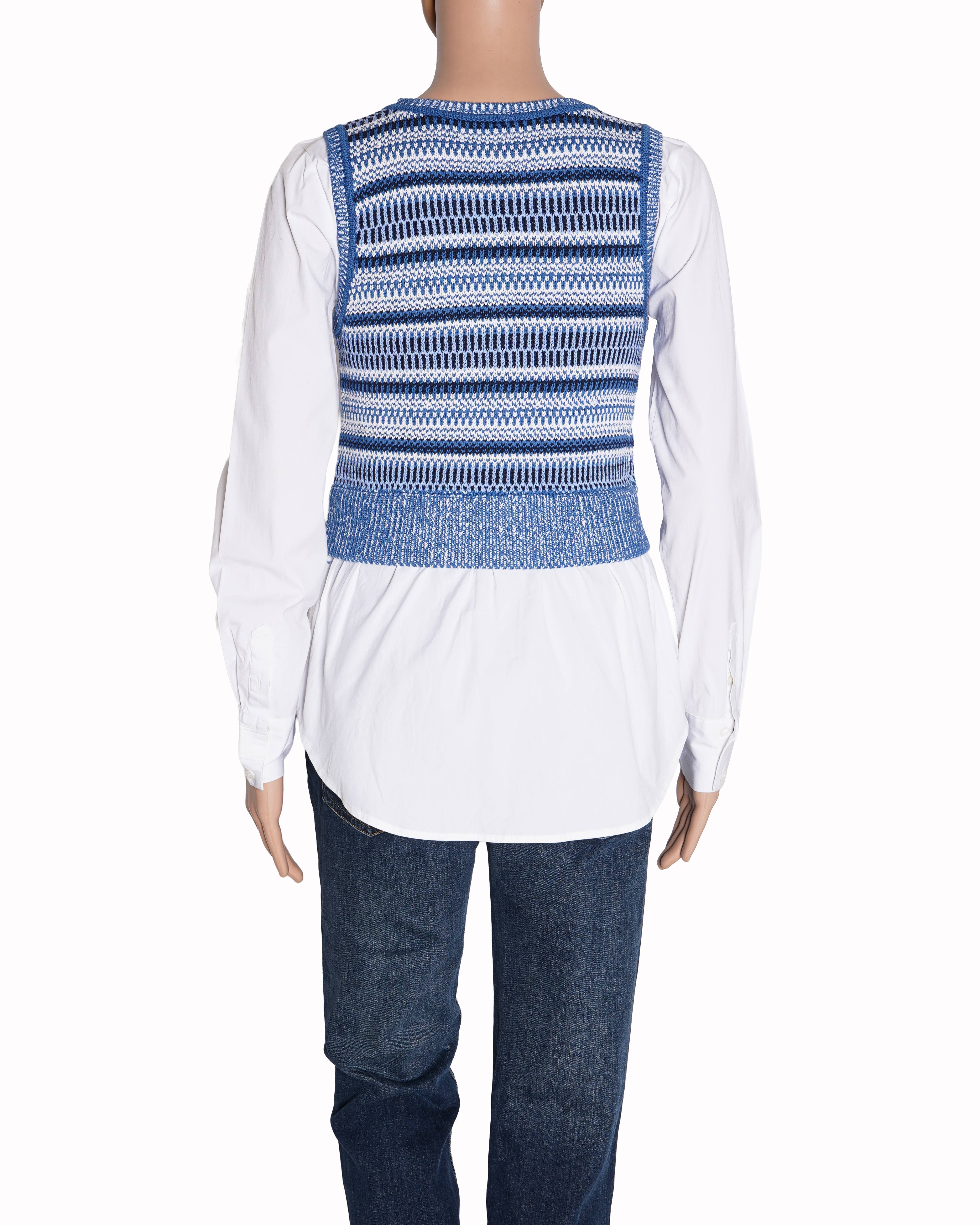 Veronica Beard Esphera Mixed-Media Tank Knit Vest