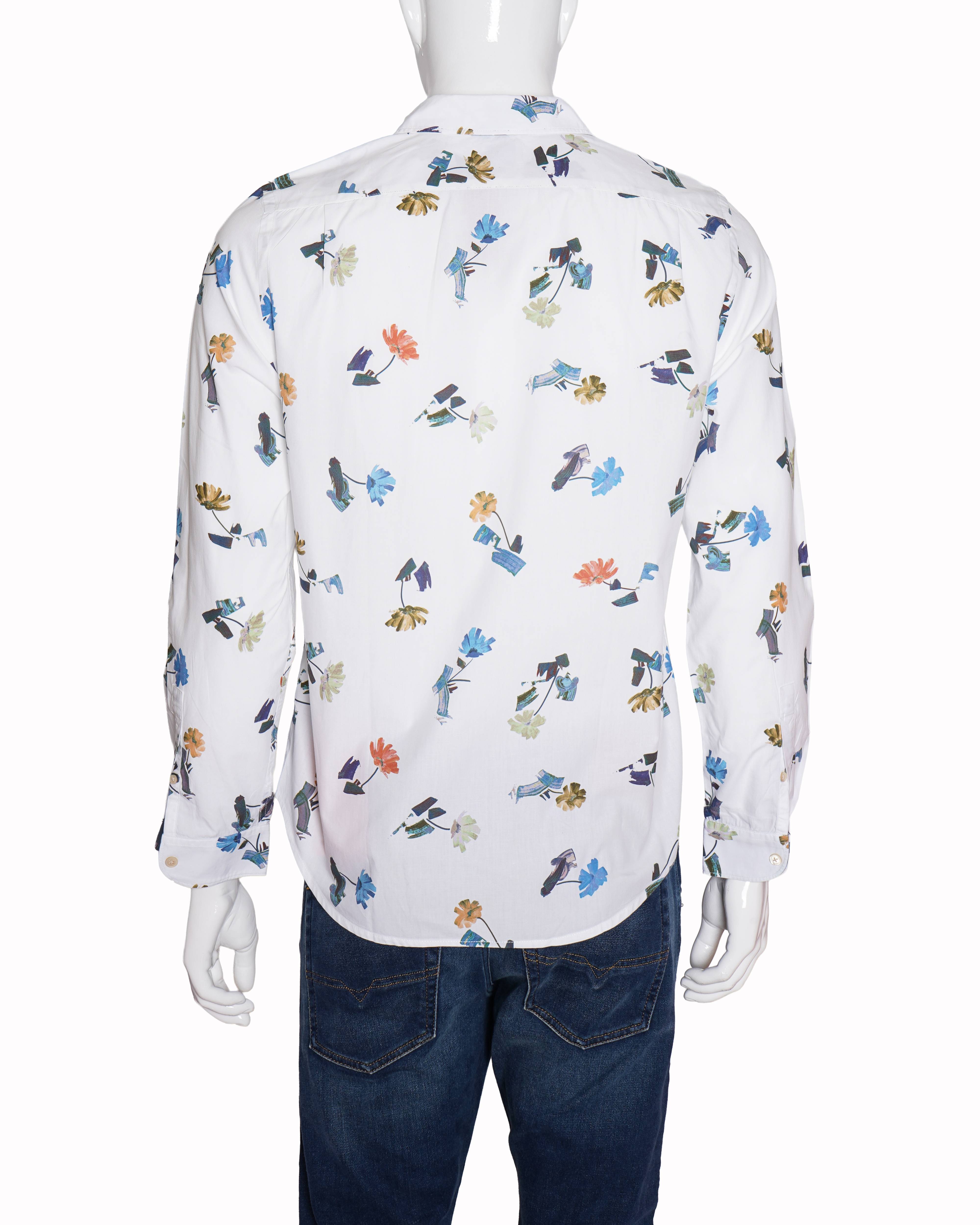 Paul Smith White Floral Print Shirt