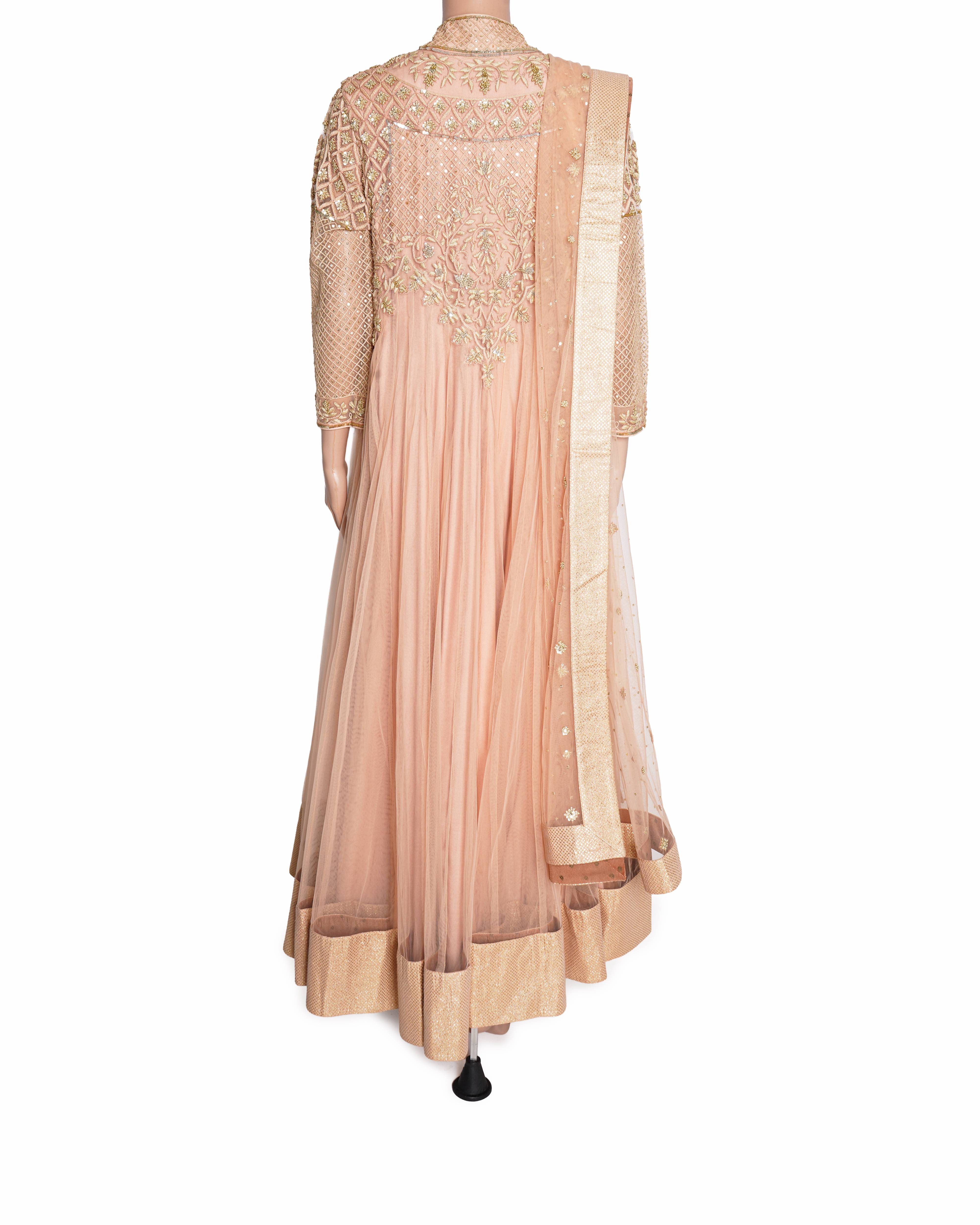 New Ritu Kumar anarkali set in peach-pink