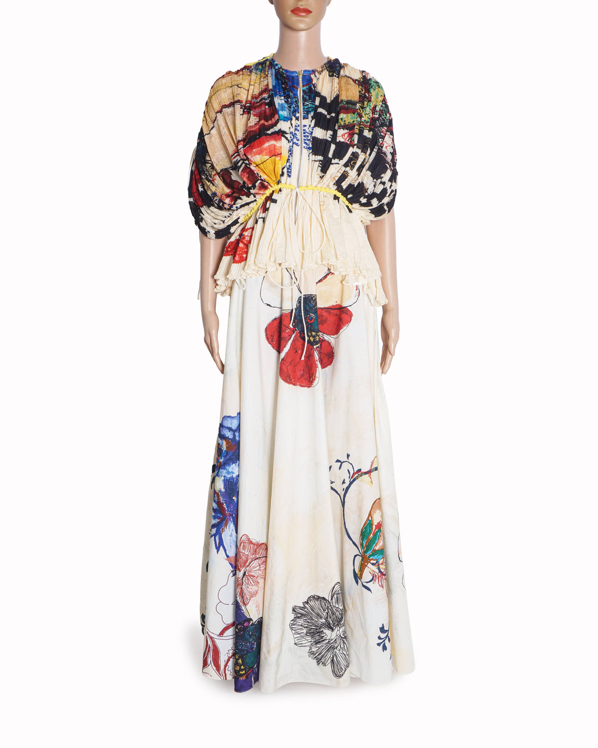 Dolce & Gabbana Carretto Print Cotton Crop Top, Shorts & Hairband Set
