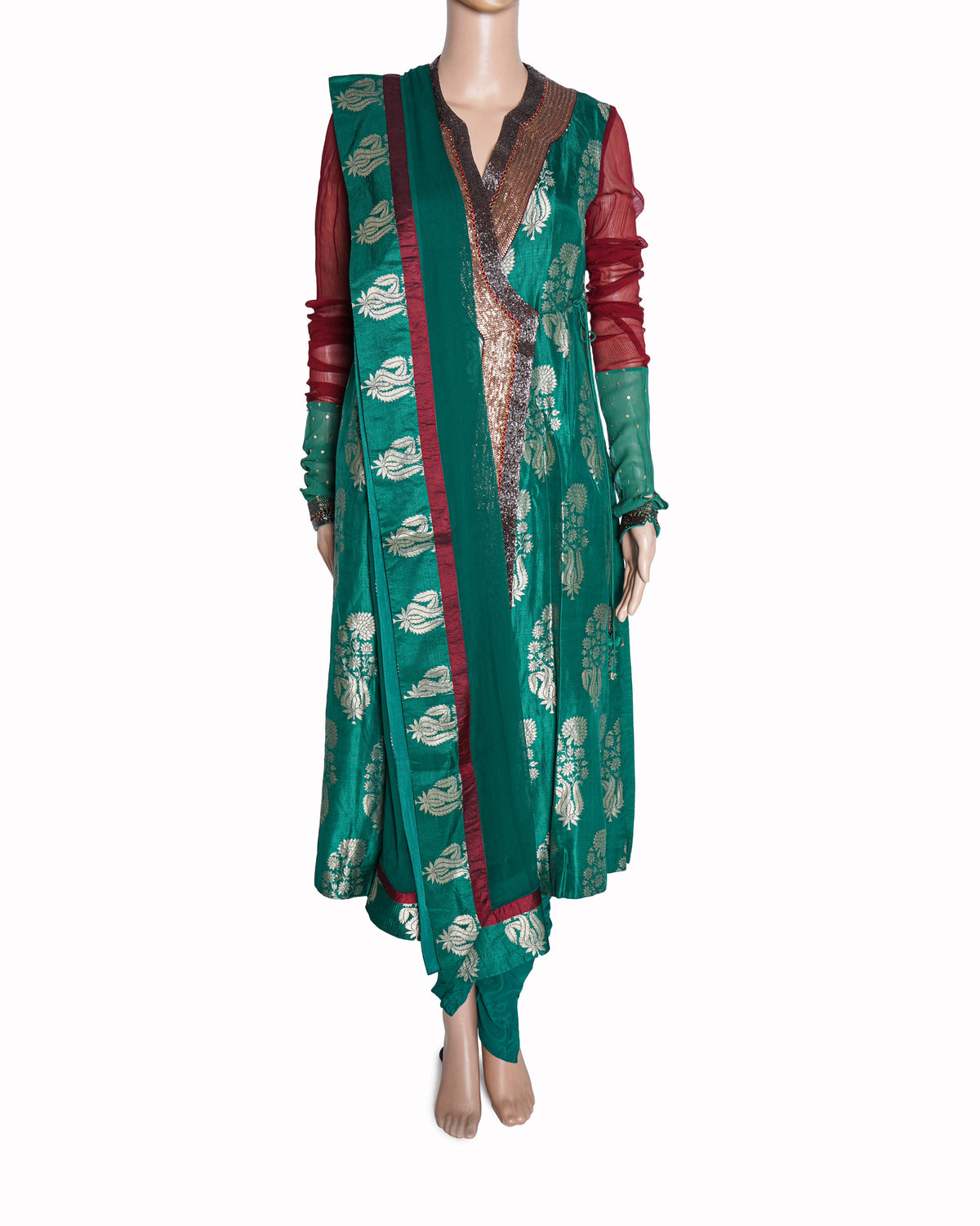 Pankaj & Nidhi Embroidered Angrakha Suit Set