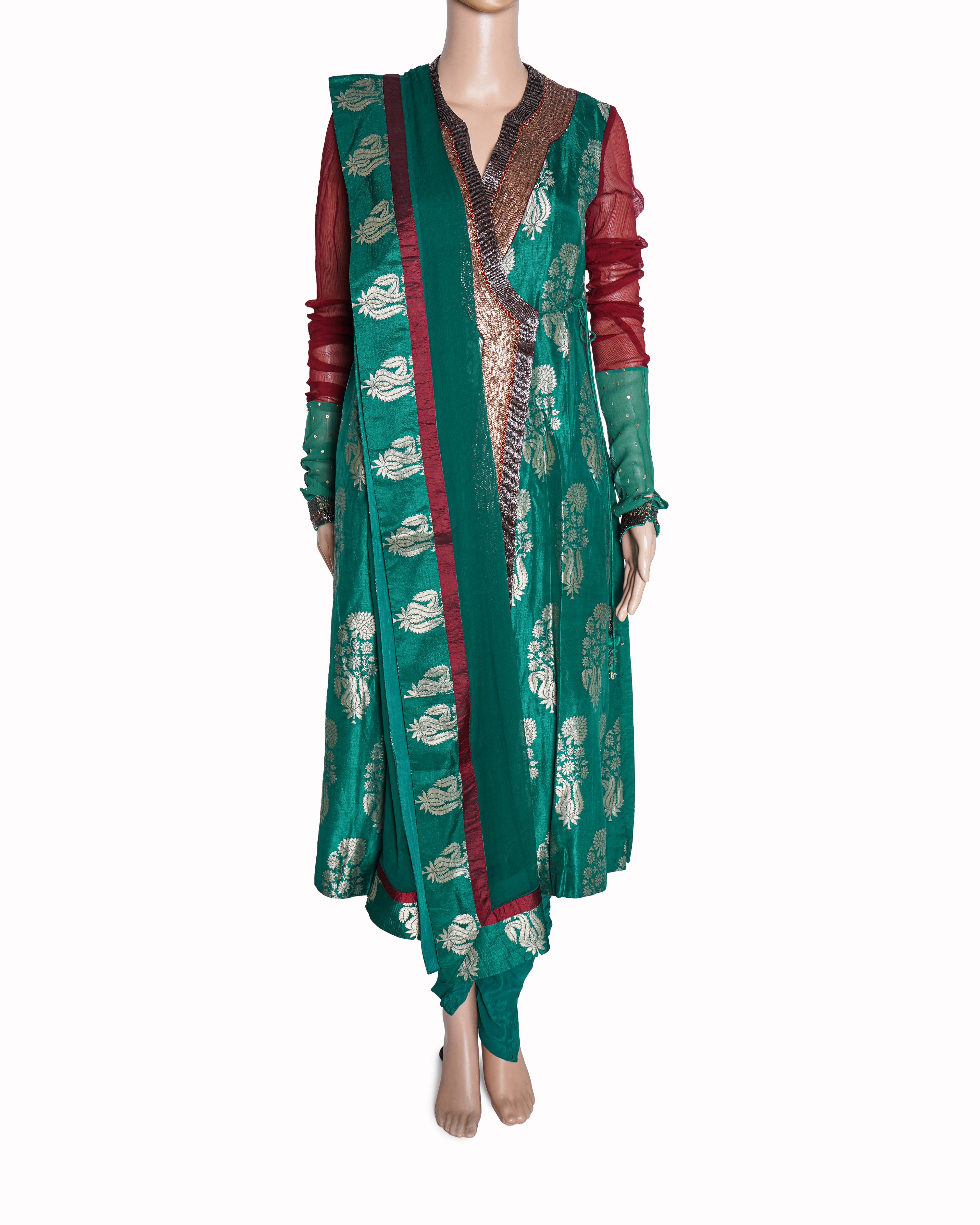 Pankaj & Nidhi Embroidered Angrakha Suit Set