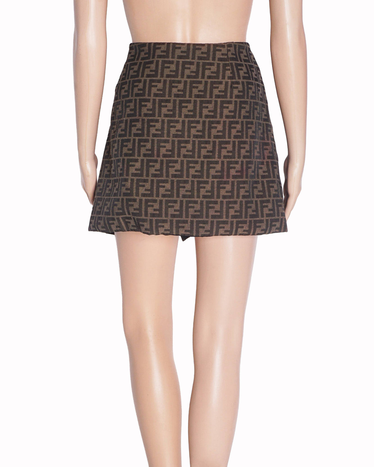 Fendi FF Monogram Jacquard Mini Skirt