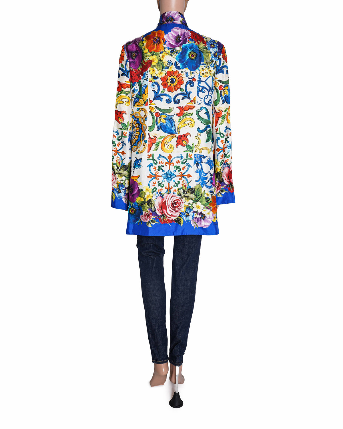 Dolce & Gabbana Multicolour Floral Printed Silk Button Down Shirt