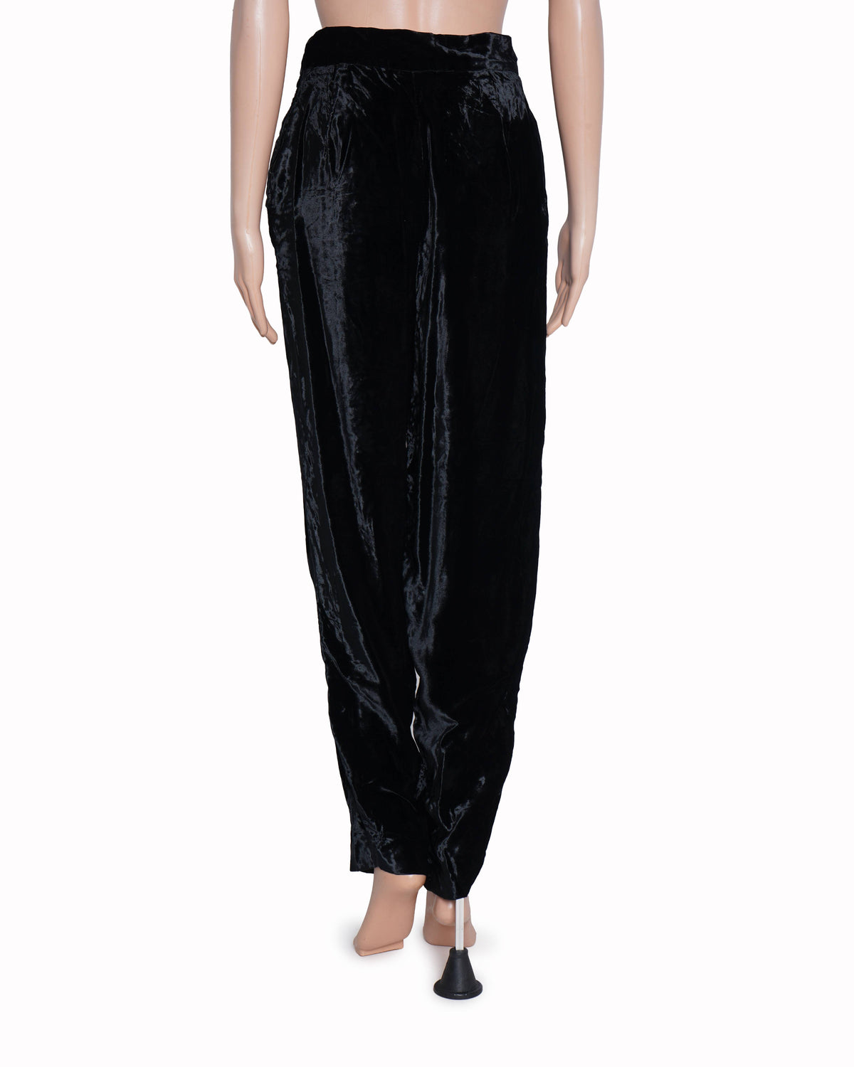Giorgio Armani Velvet Pants In Black