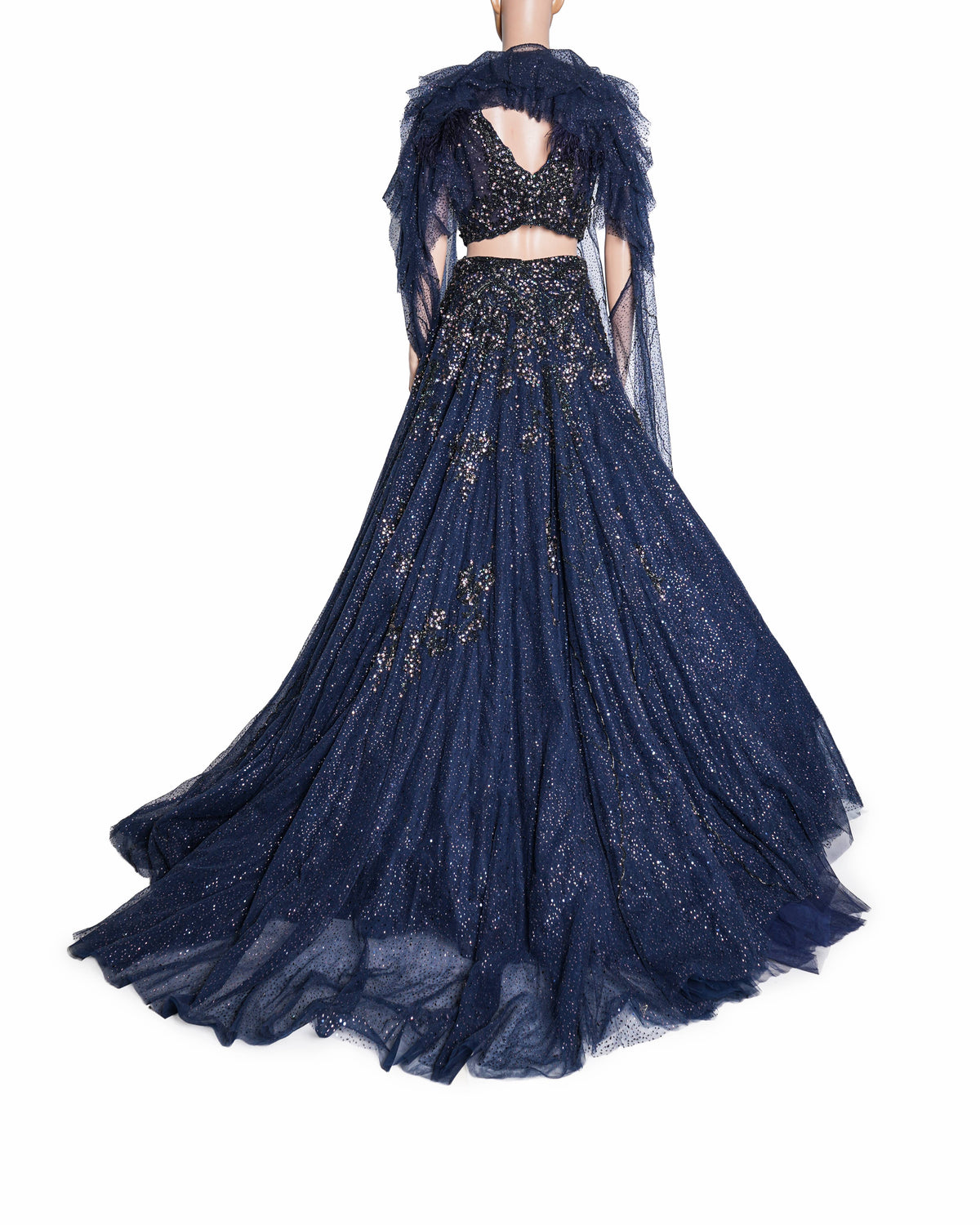 Dolly J Midnight Blue Embellished Lehenga Set