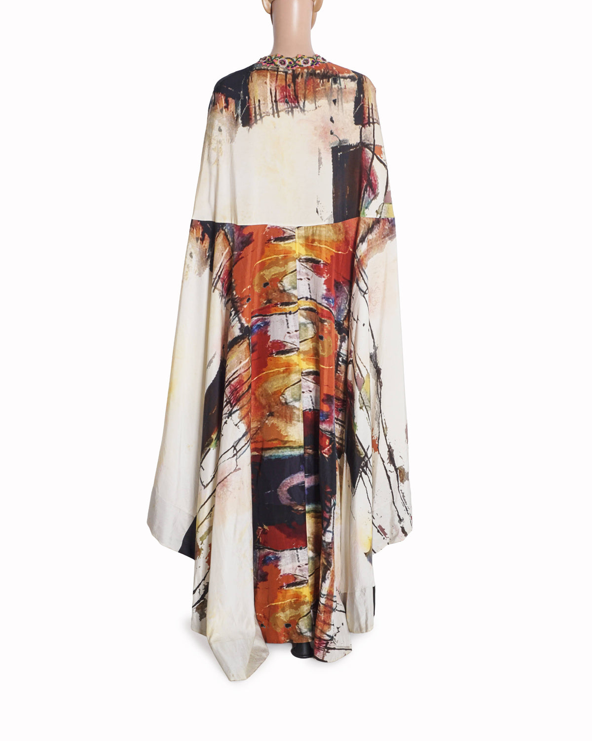Anamika Khanna Abstract Printed Cape Set