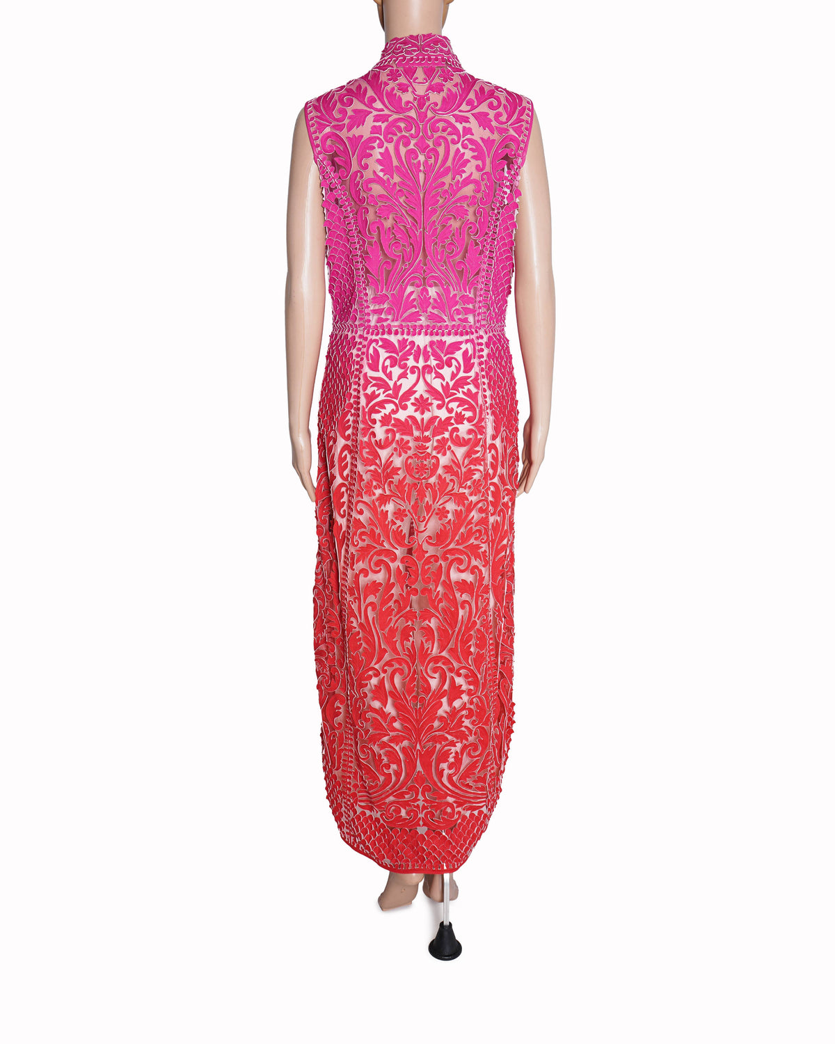 Pankaj & Nidhi Laser-Cut Appliqué Longline Front Slit Kurta