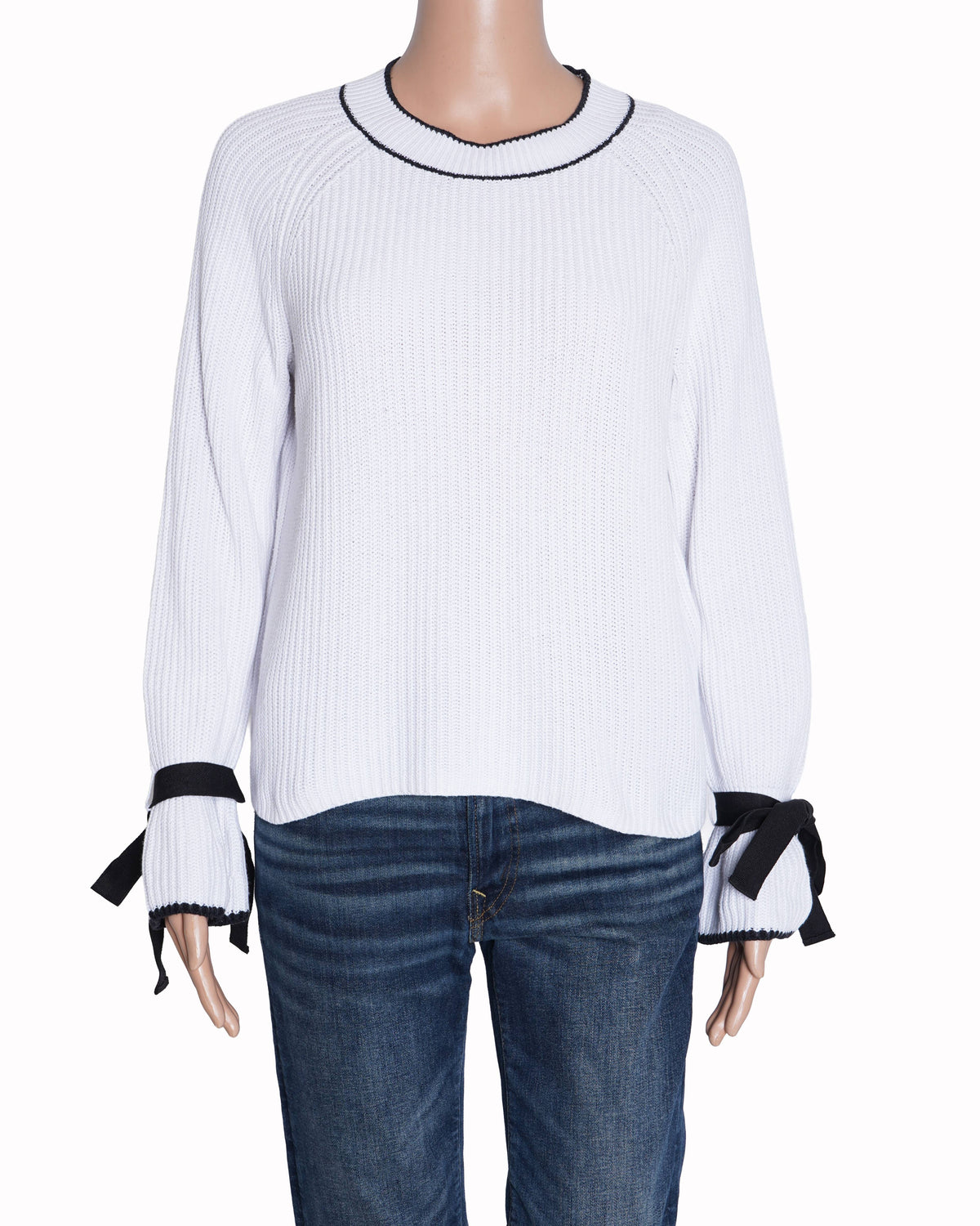Hugo Boss white bell cuffs top
