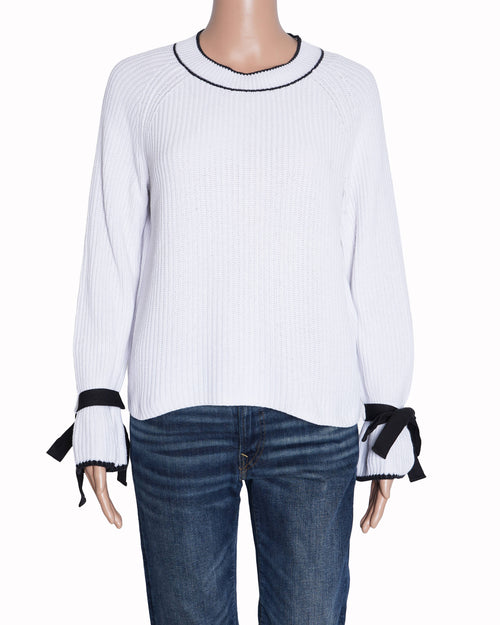 Hugo Boss white bell cuffs top