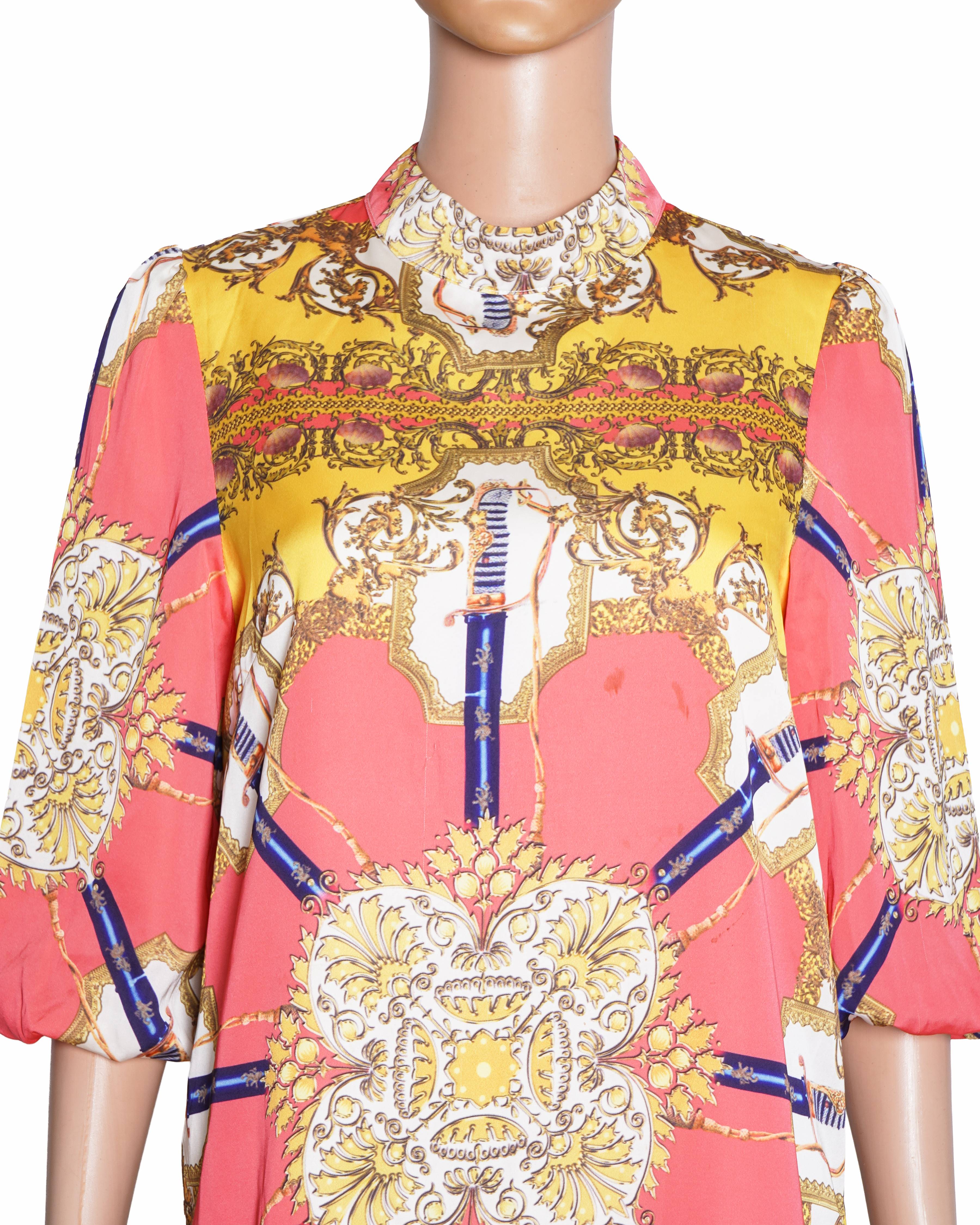 Dolce & Gabbana Multicolour Silk Mini Dress